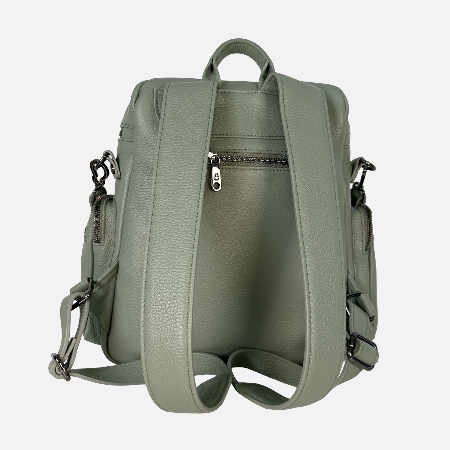 Zaino Saray Pelle Martellata Salvia Dark