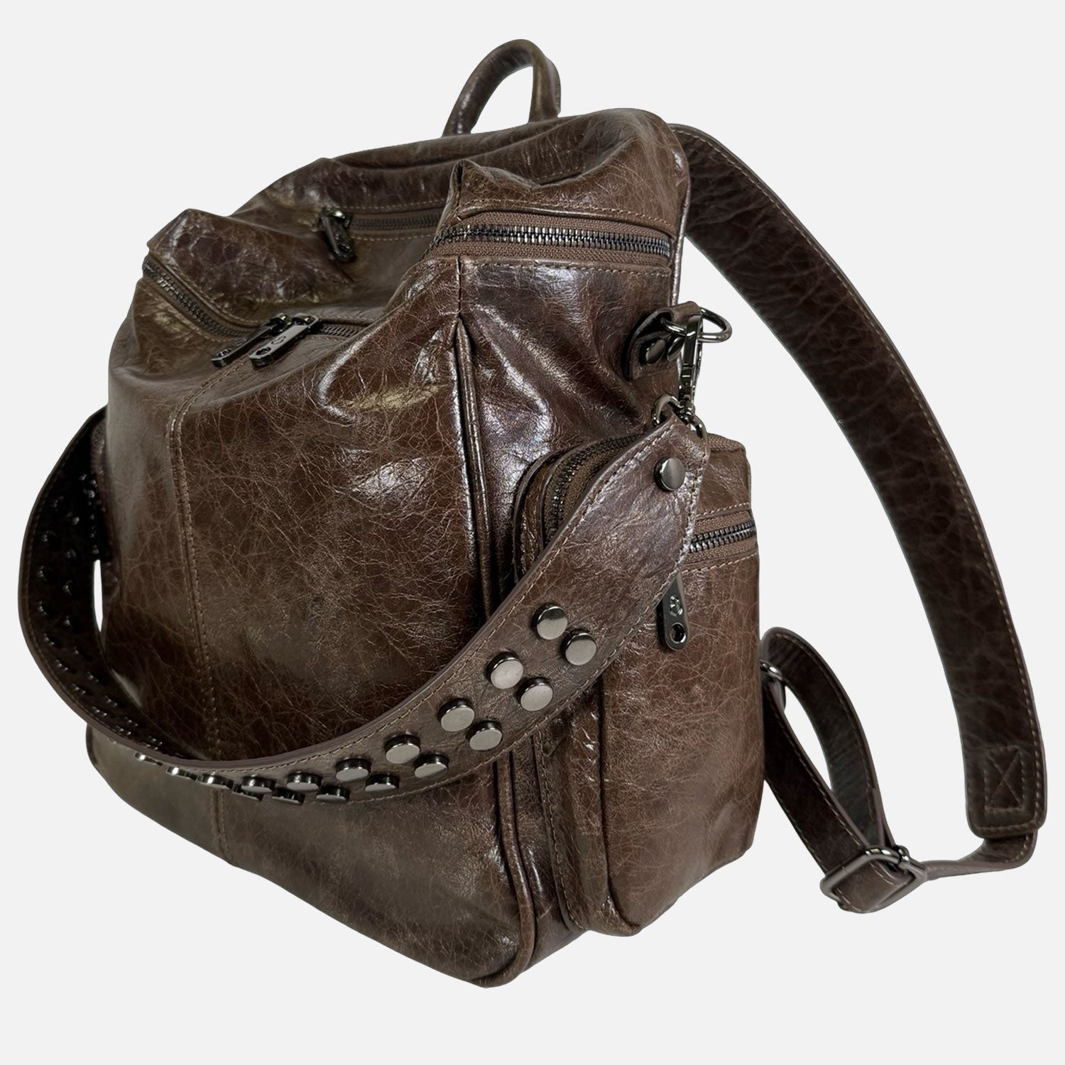 Zaino Saray Granito Pelle Vintage Dark SPEDIZIONE DAL 04/12