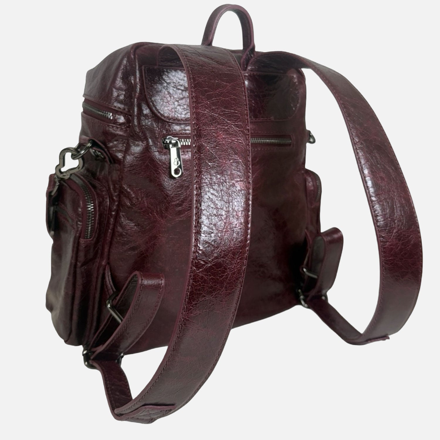 Zaino Saray Rubino Pelle Vintage Dark SPEDIZIONE DAL 04/12