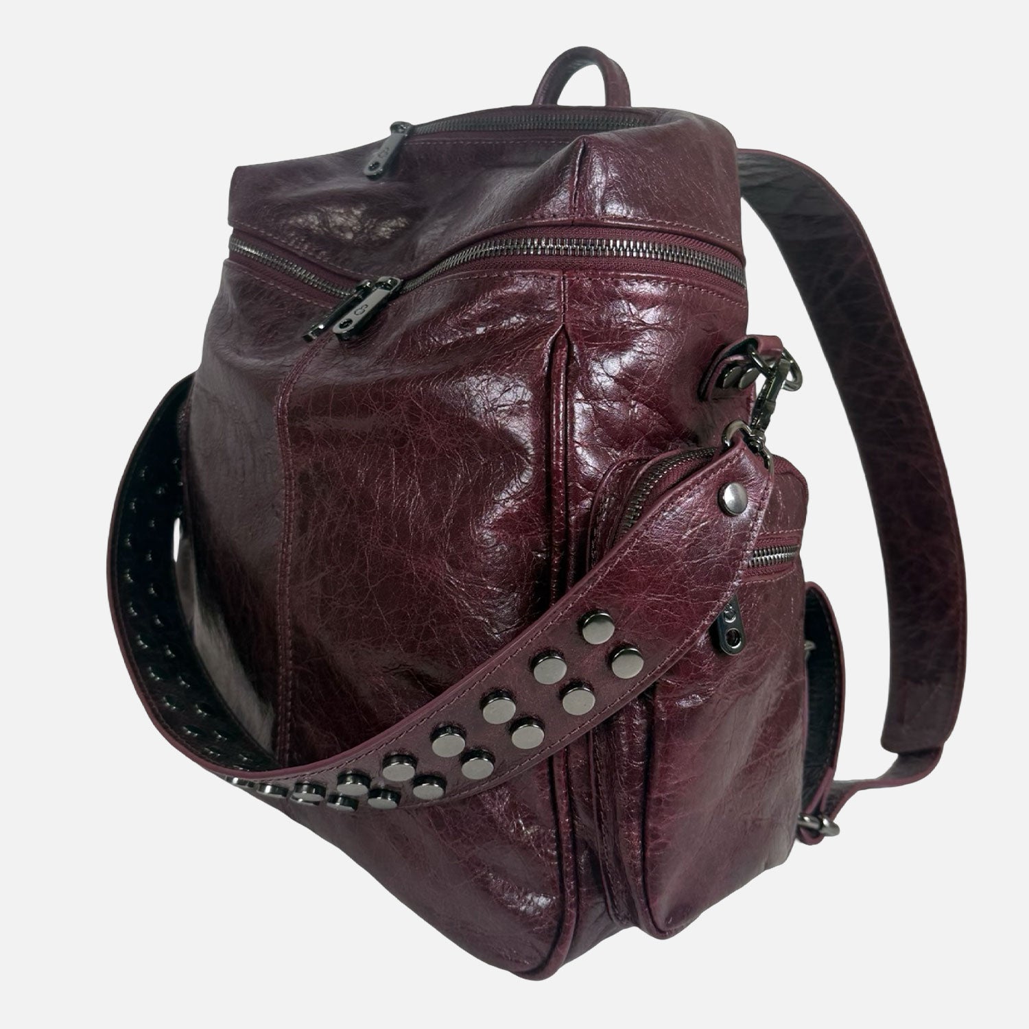 Zaino Saray Rubino Pelle Vintage Dark SPEDIZIONE DAL 04/12