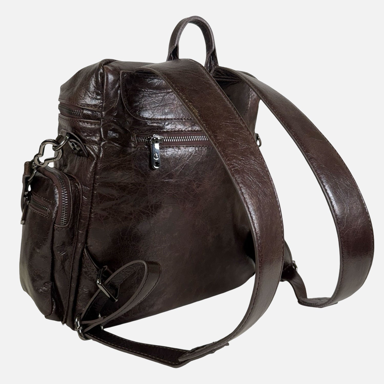 Zaino Saray Agata Pelle Vintage Dark SPEDIZIONE DAL 04/12