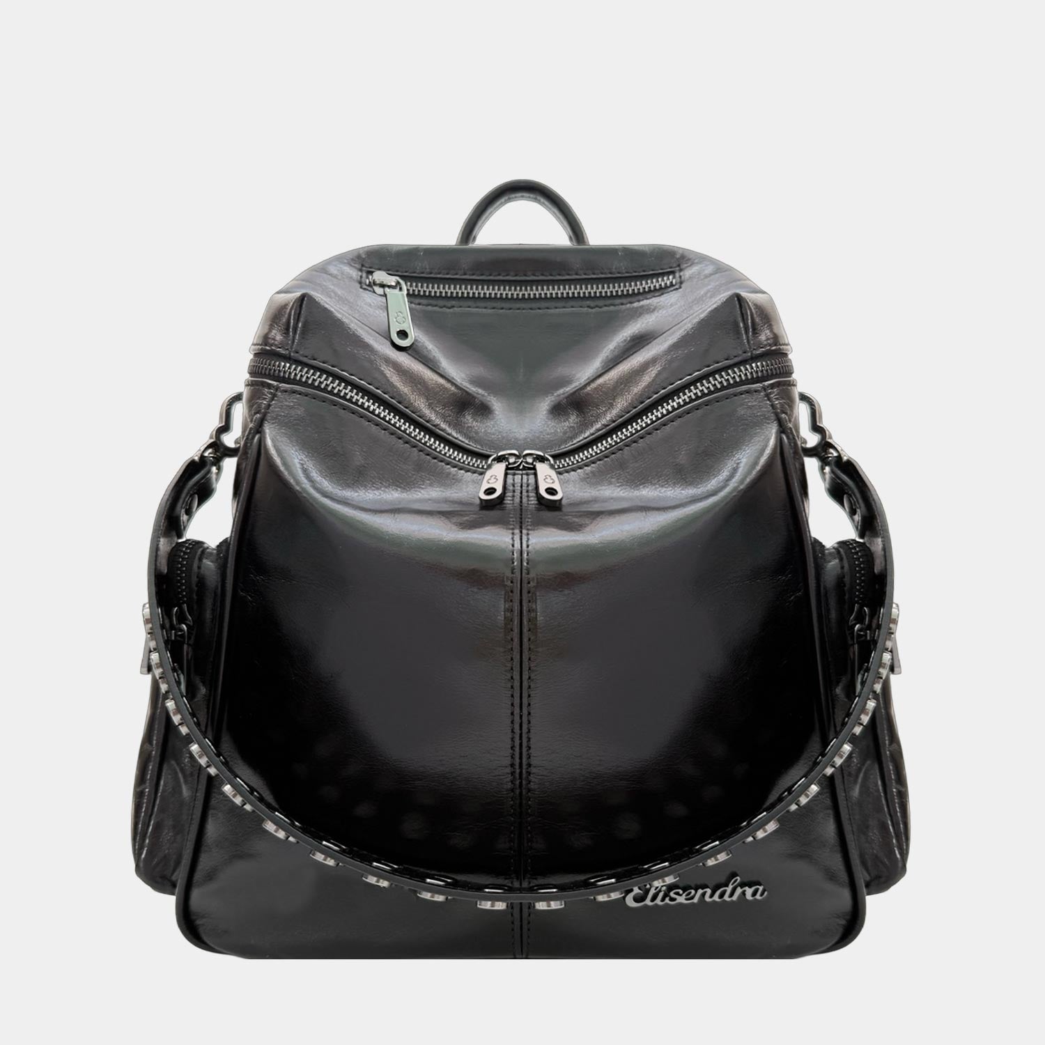 Saray Carbon Backpack Smooth Leather Dark