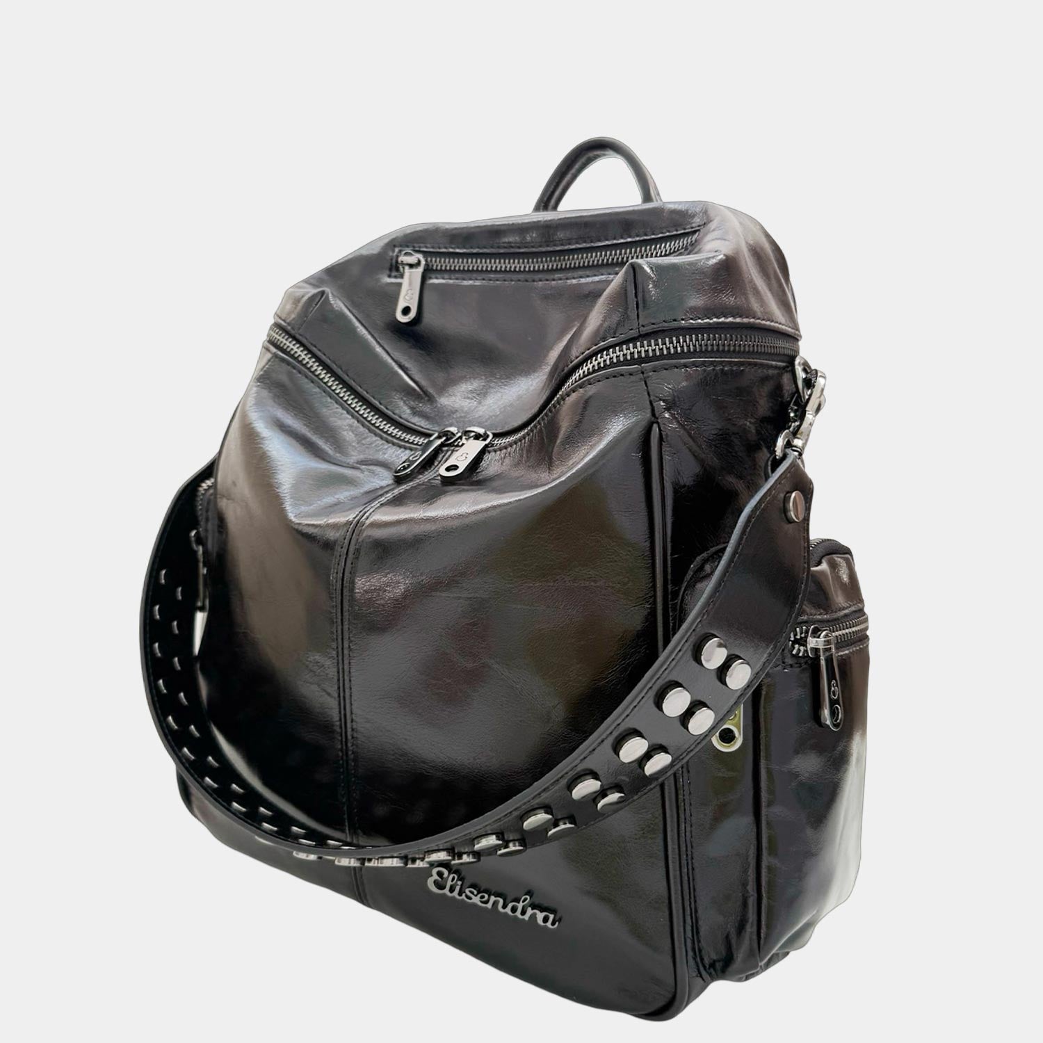 Saray Carbon Backpack Smooth Leather Dark