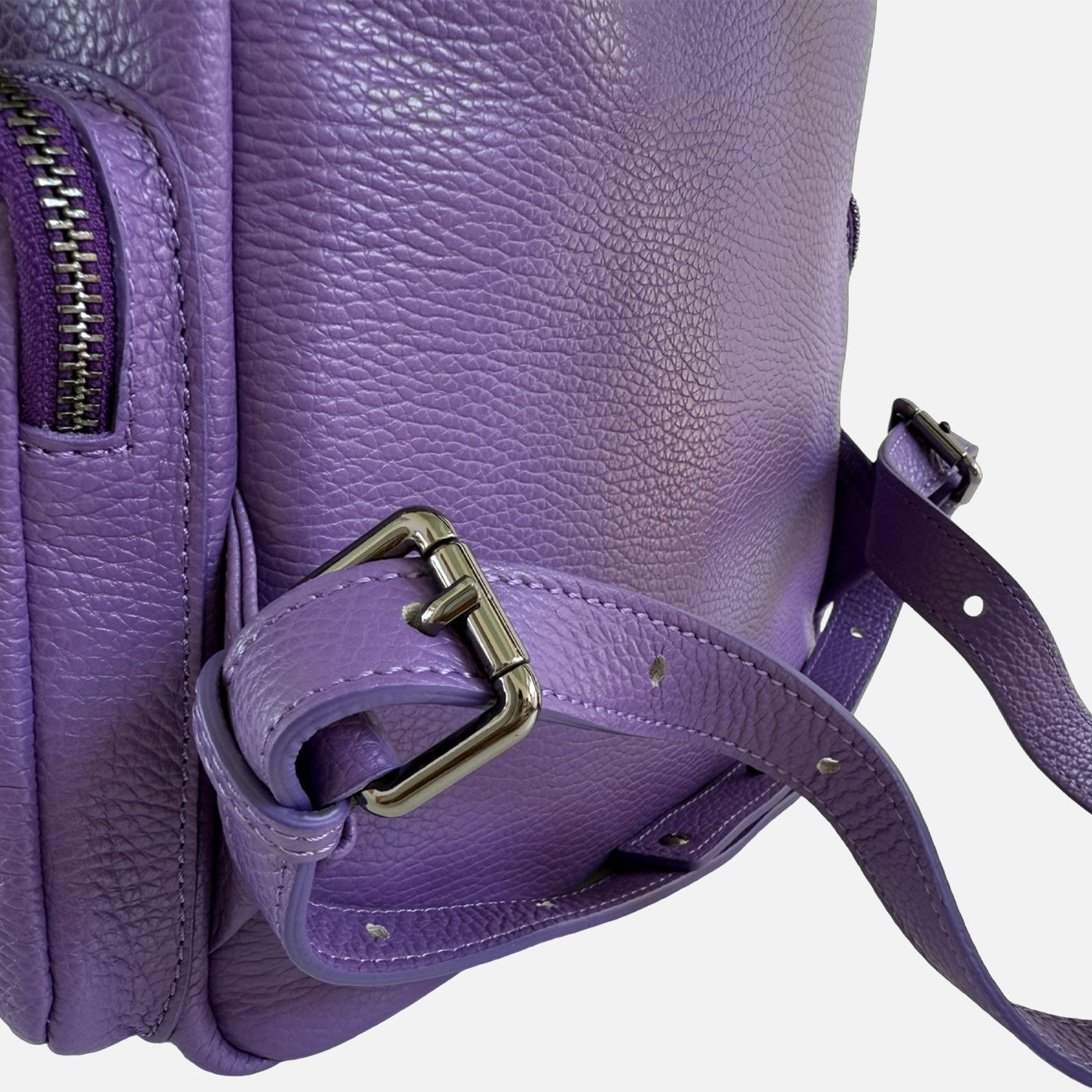 Zaino Saray Giglio Pelle Martellata Dark