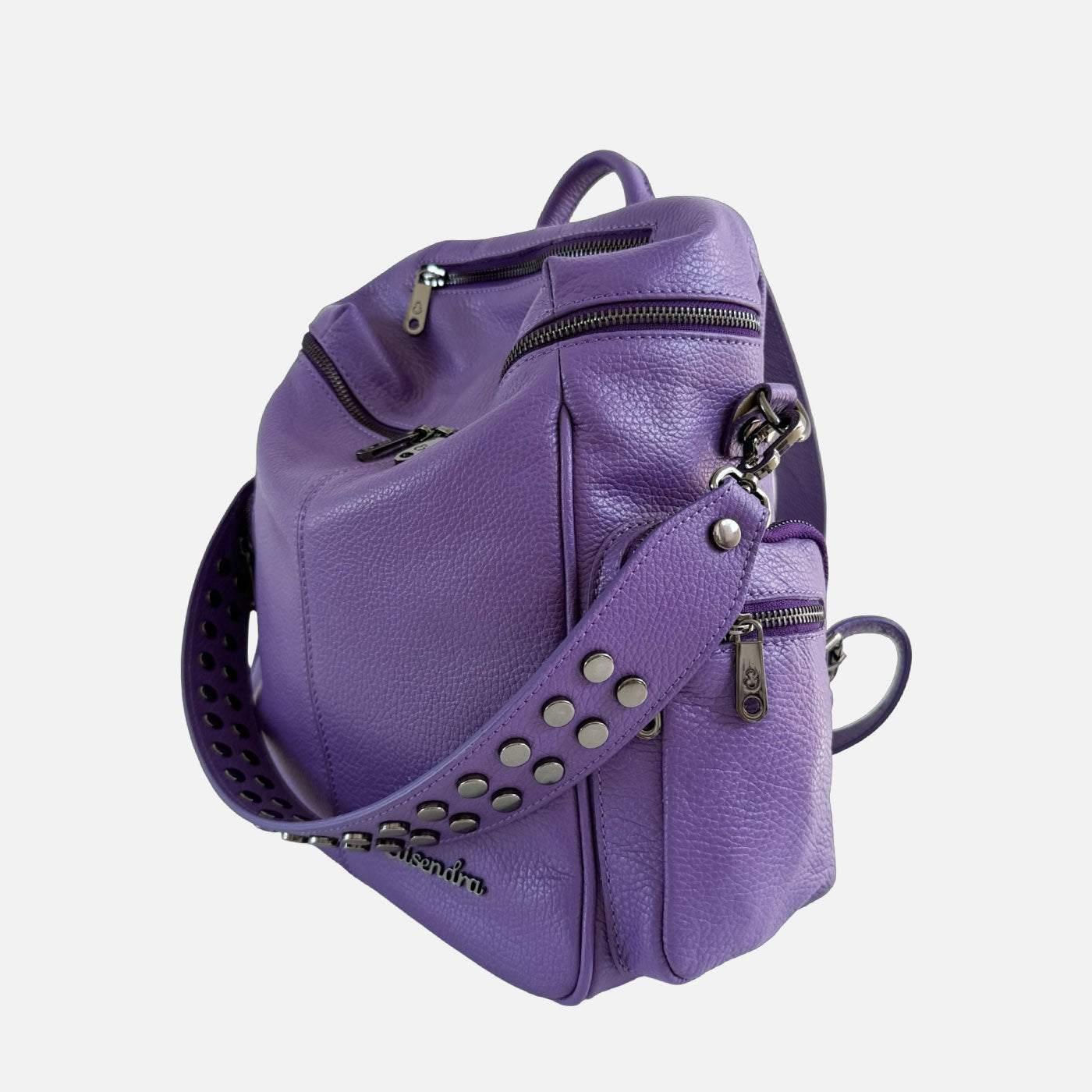 Zaino Saray Giglio Pelle Martellata Dark