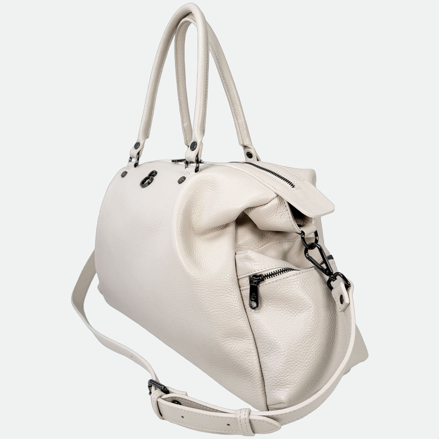 Shopper Stella Burro Pelle Martellata Dark