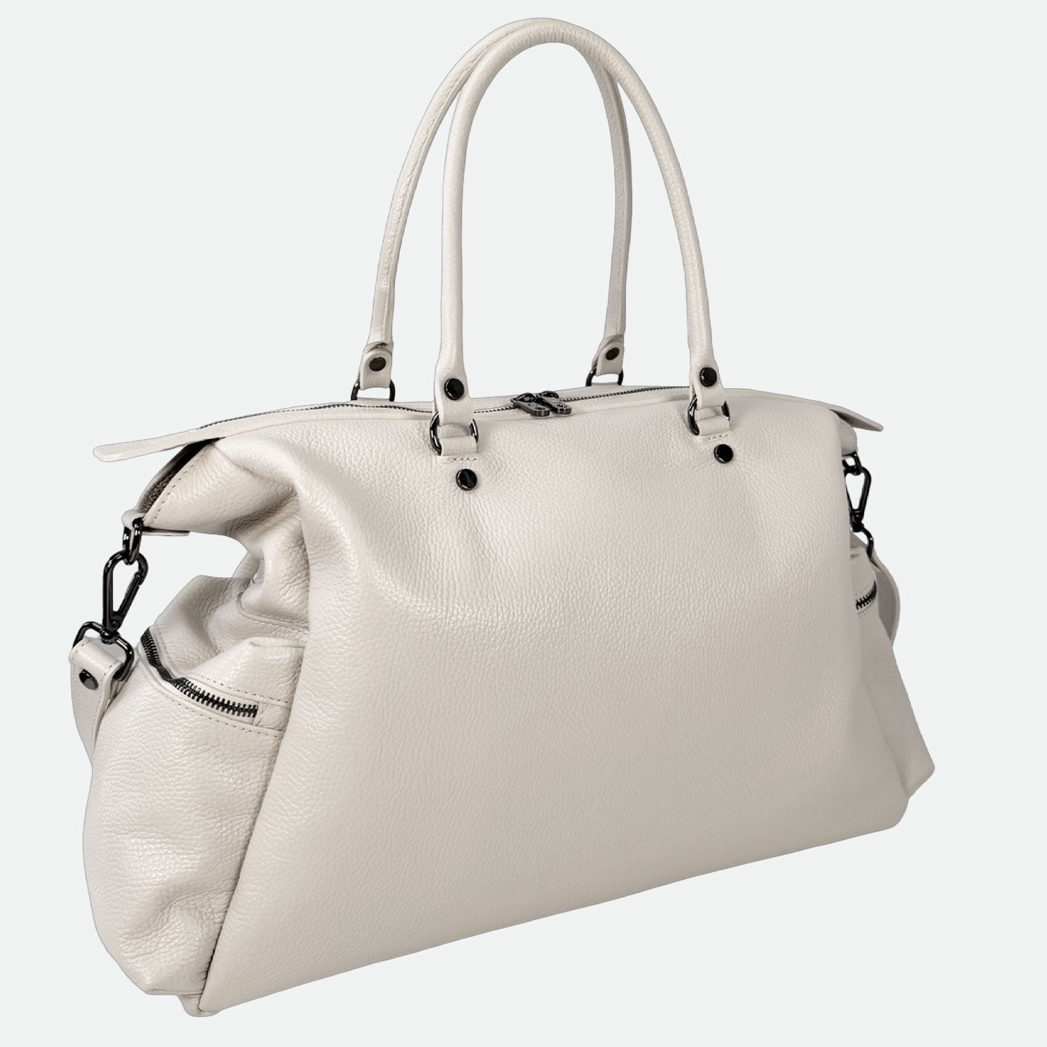 Shopper Stella Burro Pelle Martellata Dark