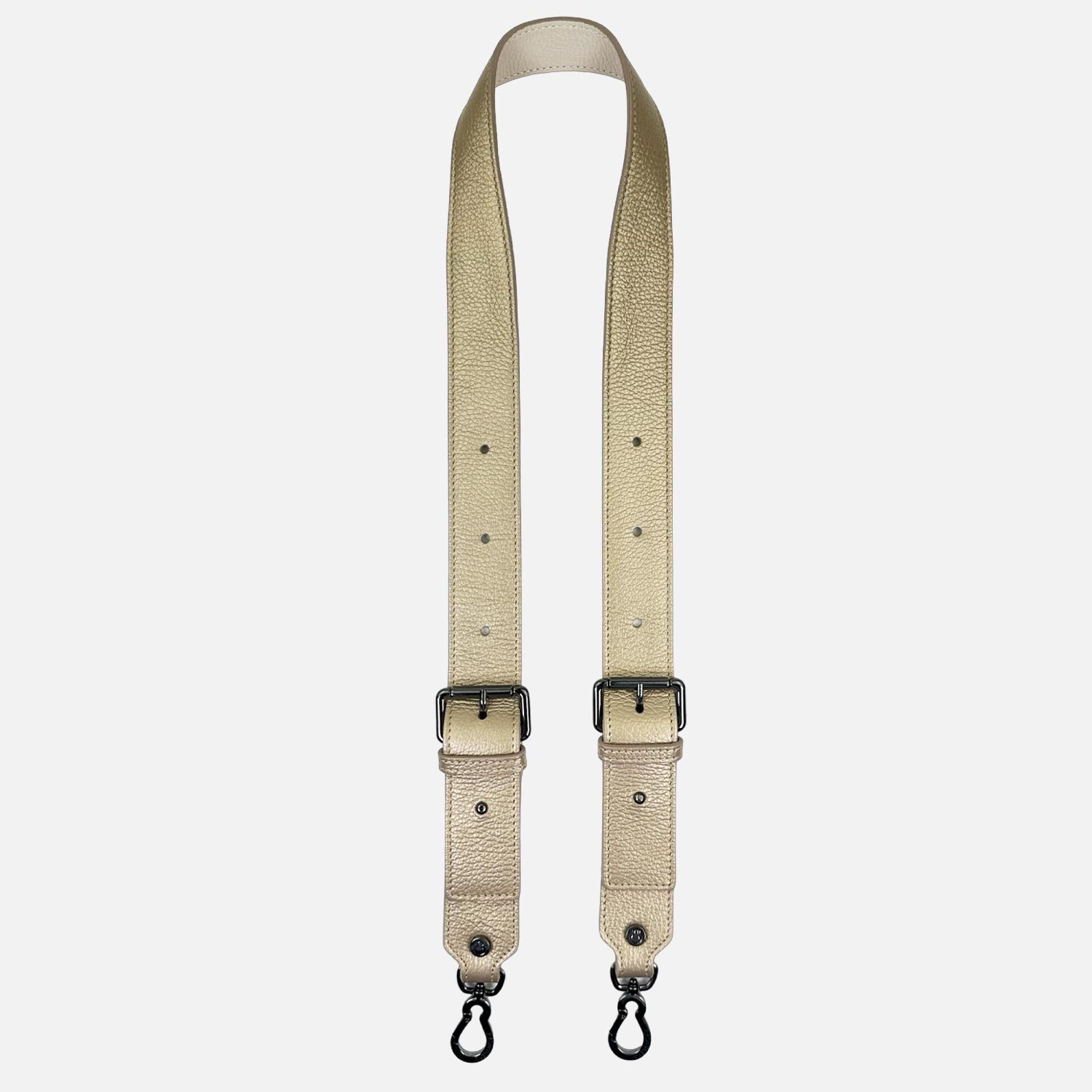 Tracolla Jackie 120 cm Platino Pelle Opaca Dark