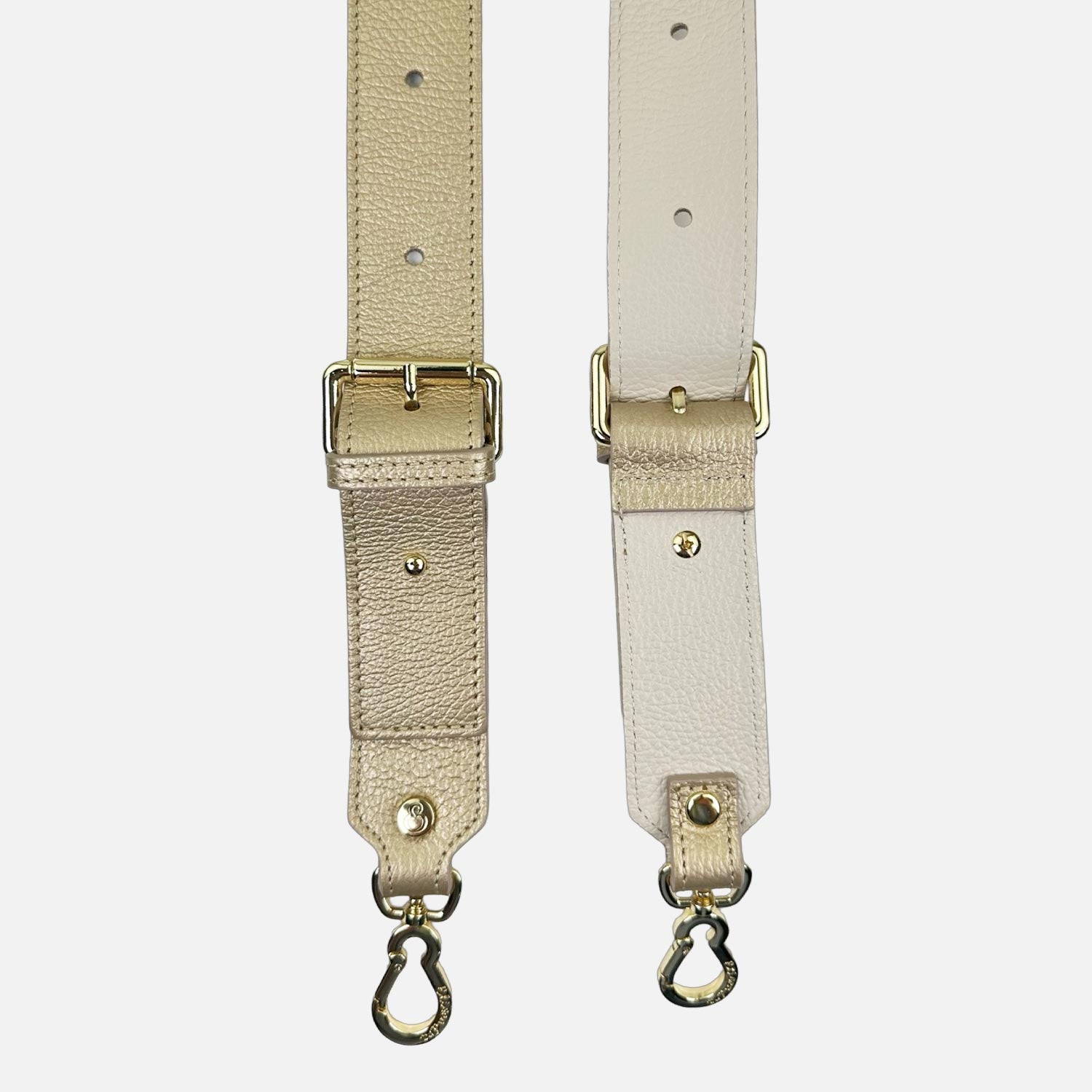 Tracolla Jackie 120 cm Platino Pelle Opaca Oro