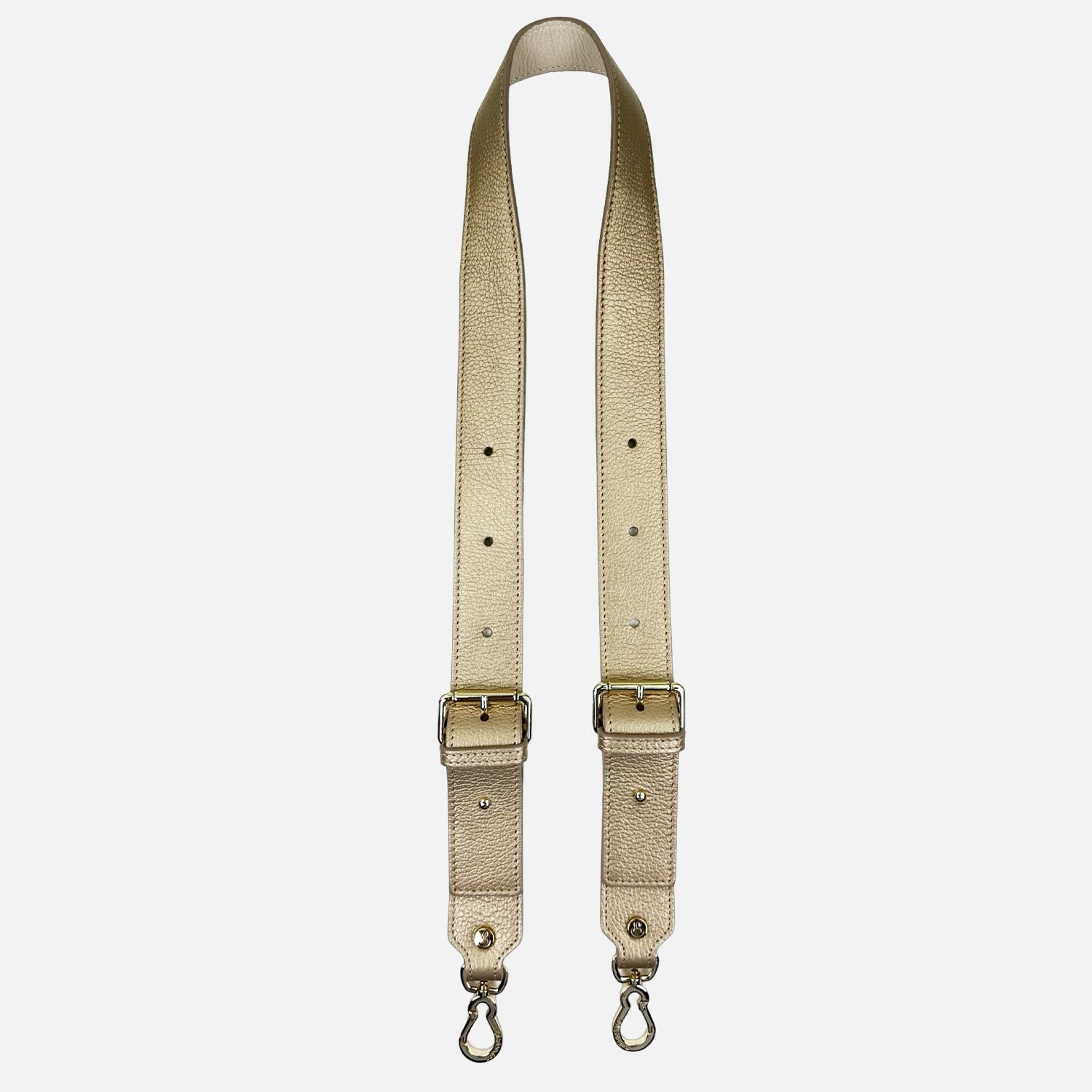 Tracolla Jackie 120 cm Platino Pelle Opaca Oro