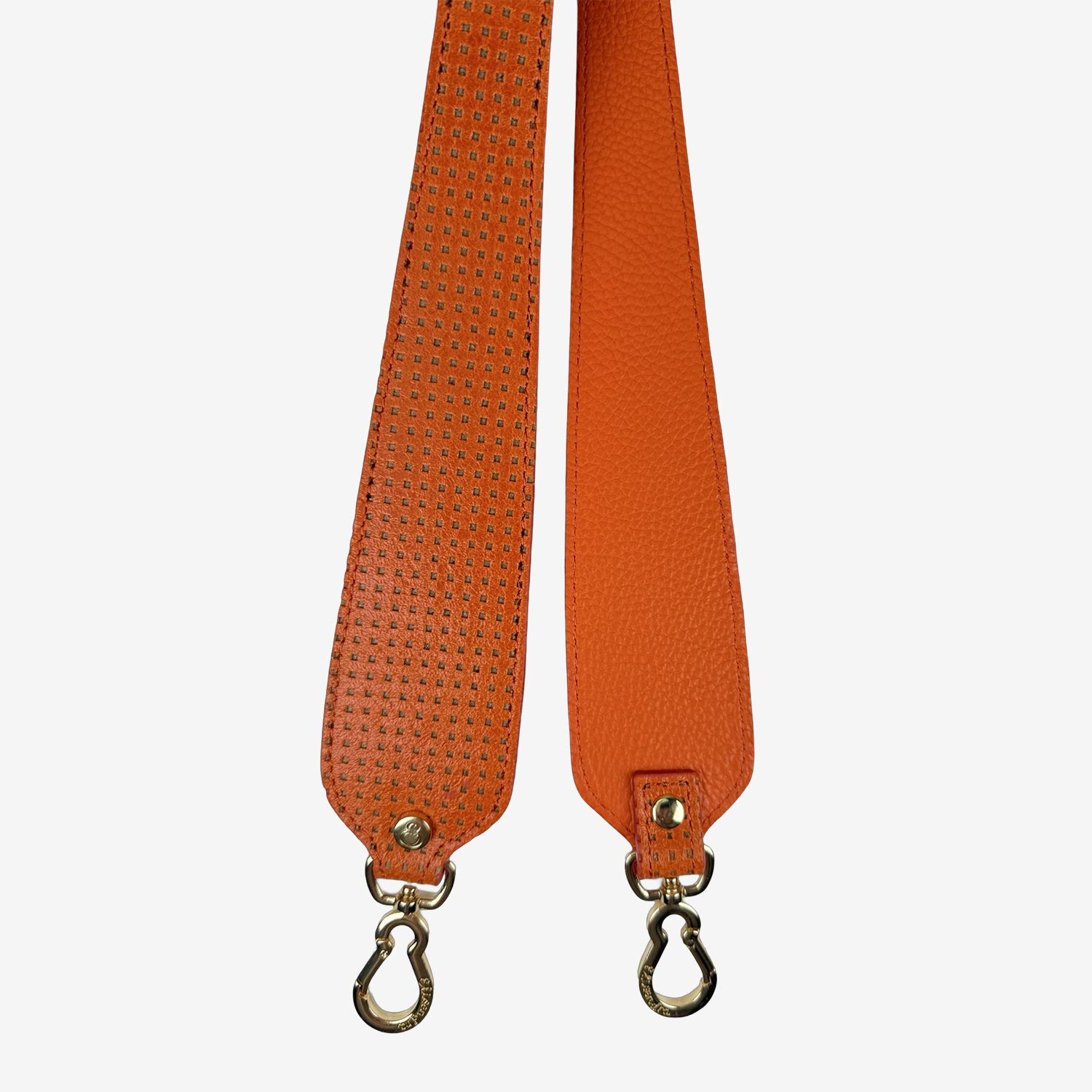 Tracolla 70 cm Carrot Pelle Liscia Traforata Oro