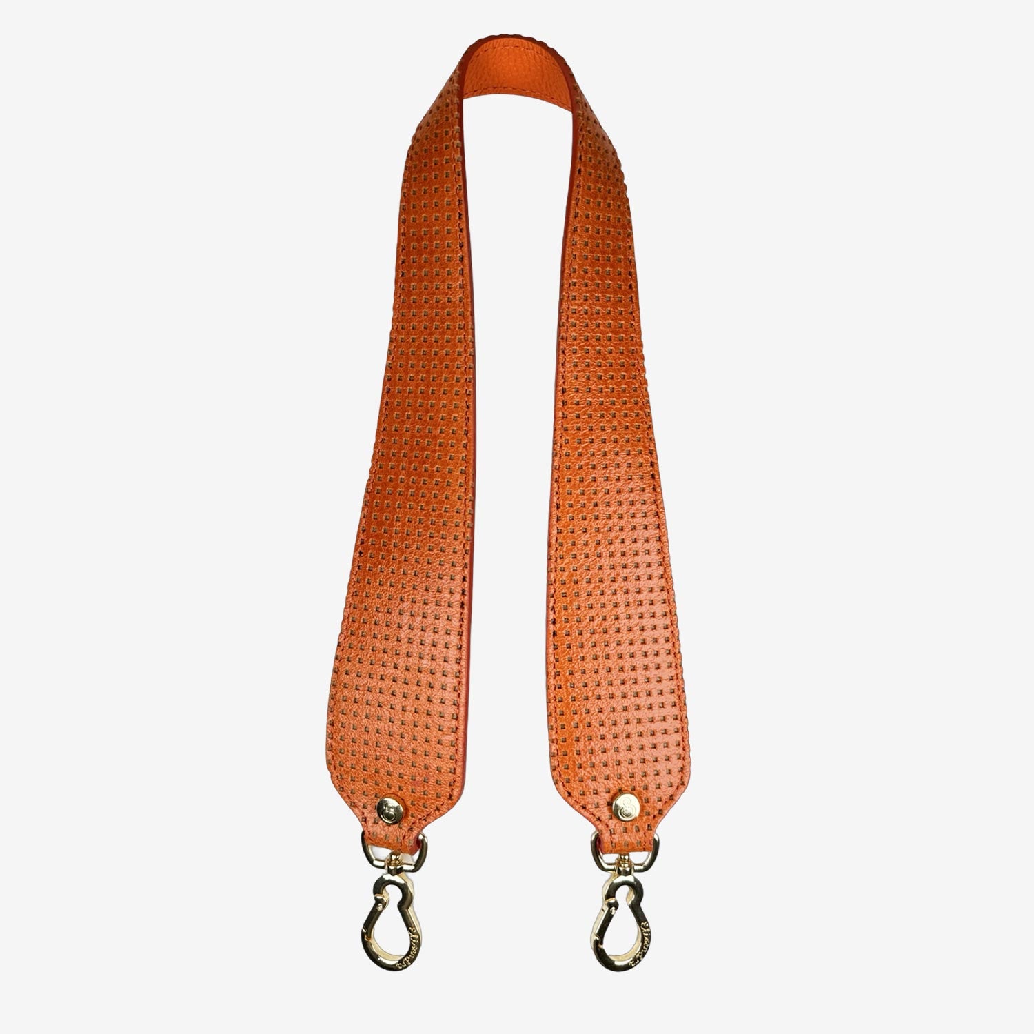 Tracolla 70 cm Carrot Pelle Liscia Traforata Oro