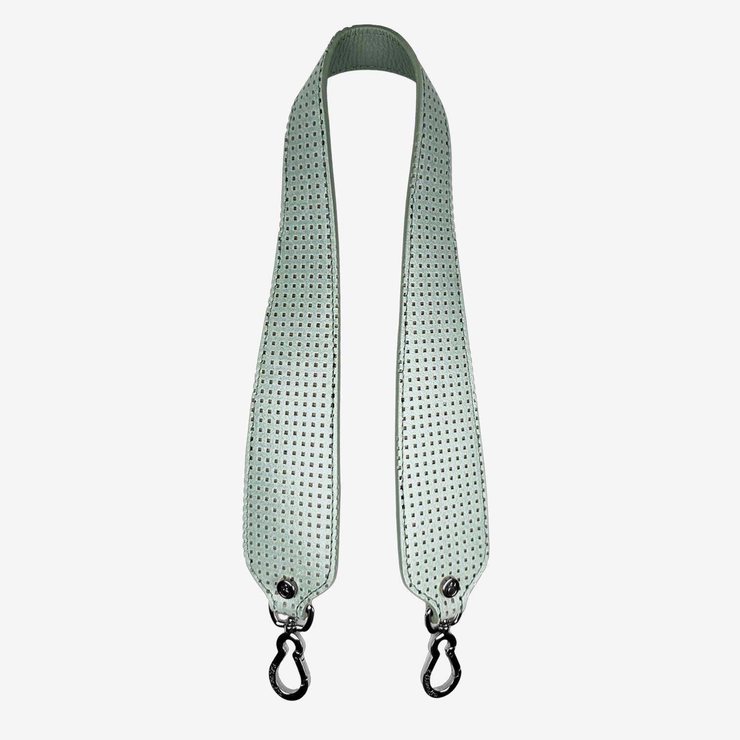 Tracolla 70 cm Latte e menta Pelle Liscia Traforata Dark