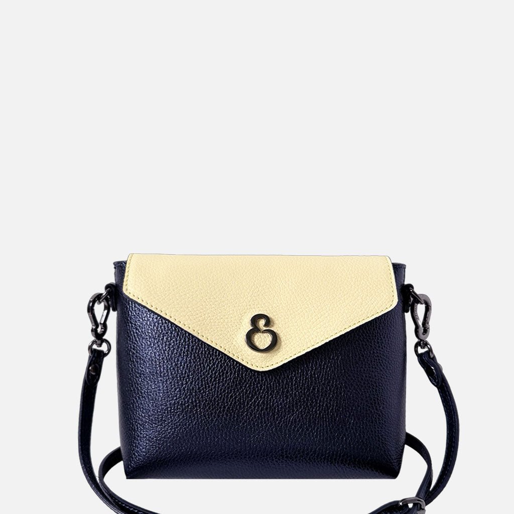 Borsa a tracolla Holly Moonlight Pelle Martellata Dark - Elisendra®