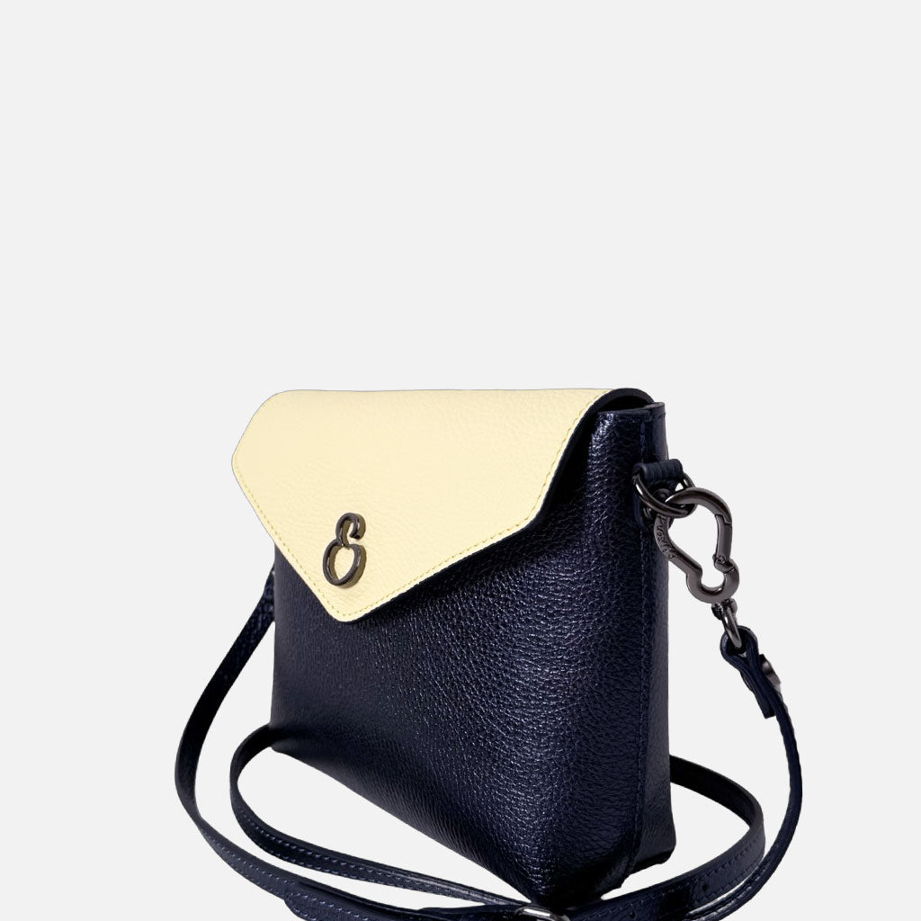 Borsa a tracolla Holly Moonlight Pelle Martellata Dark - Elisendra®