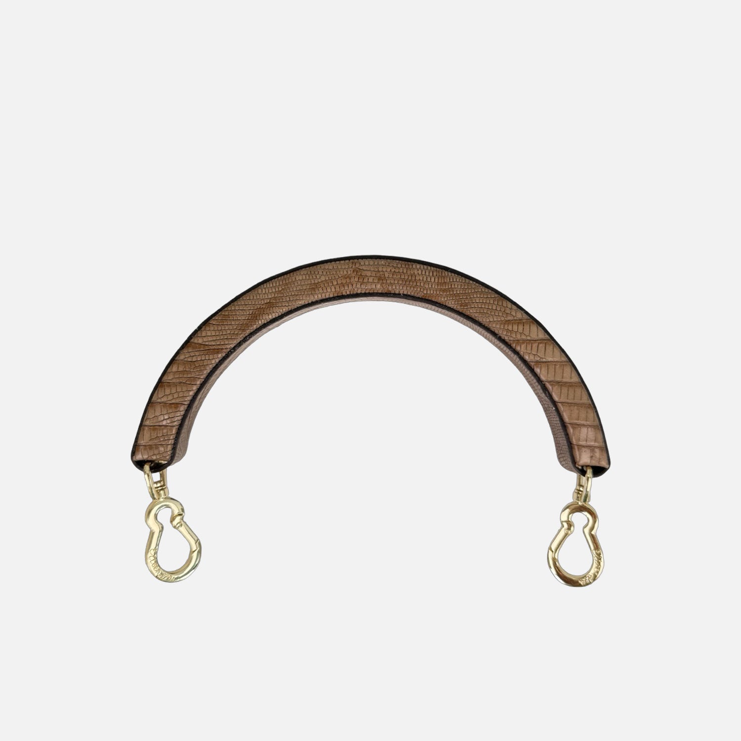 Combo Tracolla e Manico in Legno Soft Taupe Oro