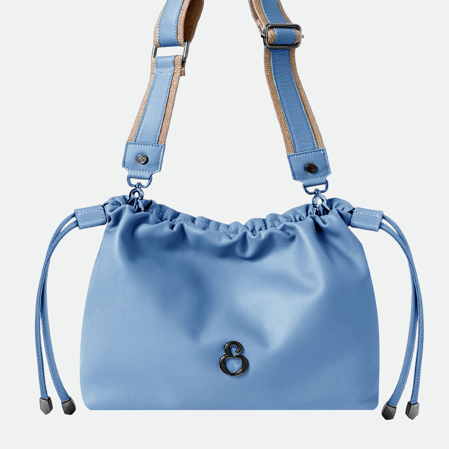 Borsa a tracolla Sienna Sky Pelle liscia e corda grezza Dark SPEDIZIONE DAL 06/05