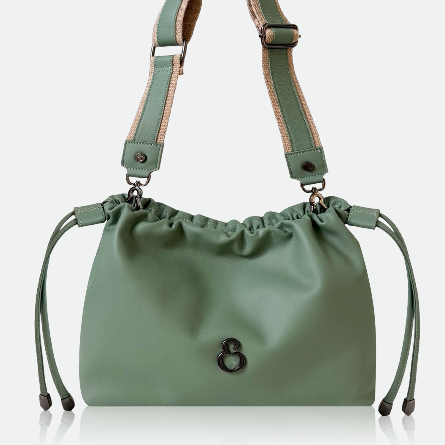 Borsa a tracolla Sienna Timo Pelle liscia e corda grezza Dark SPEDIZIONE DAL 06/05 - Elisendra®