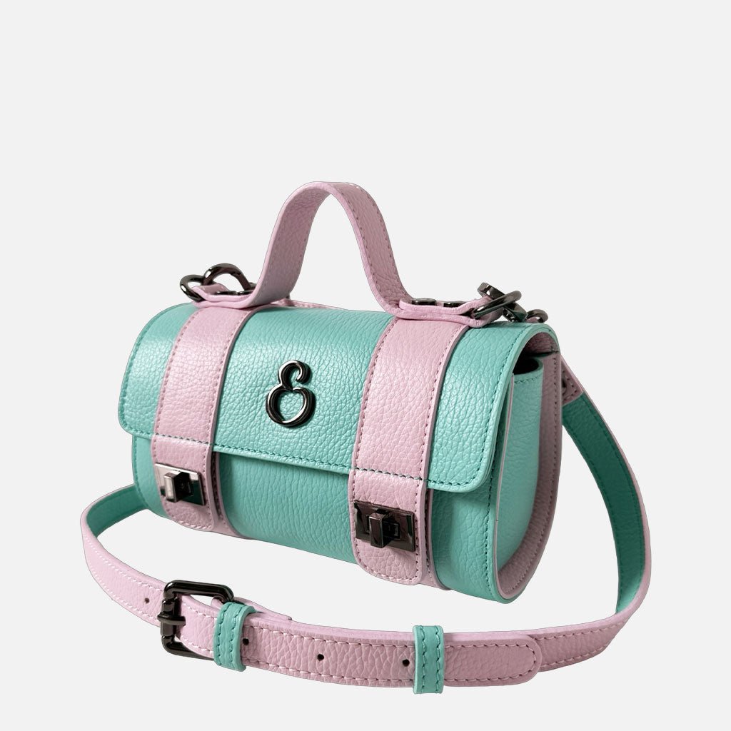 Mini Handbag Mochi Bon Bon Pelle Martellata Dark - Elisendra®