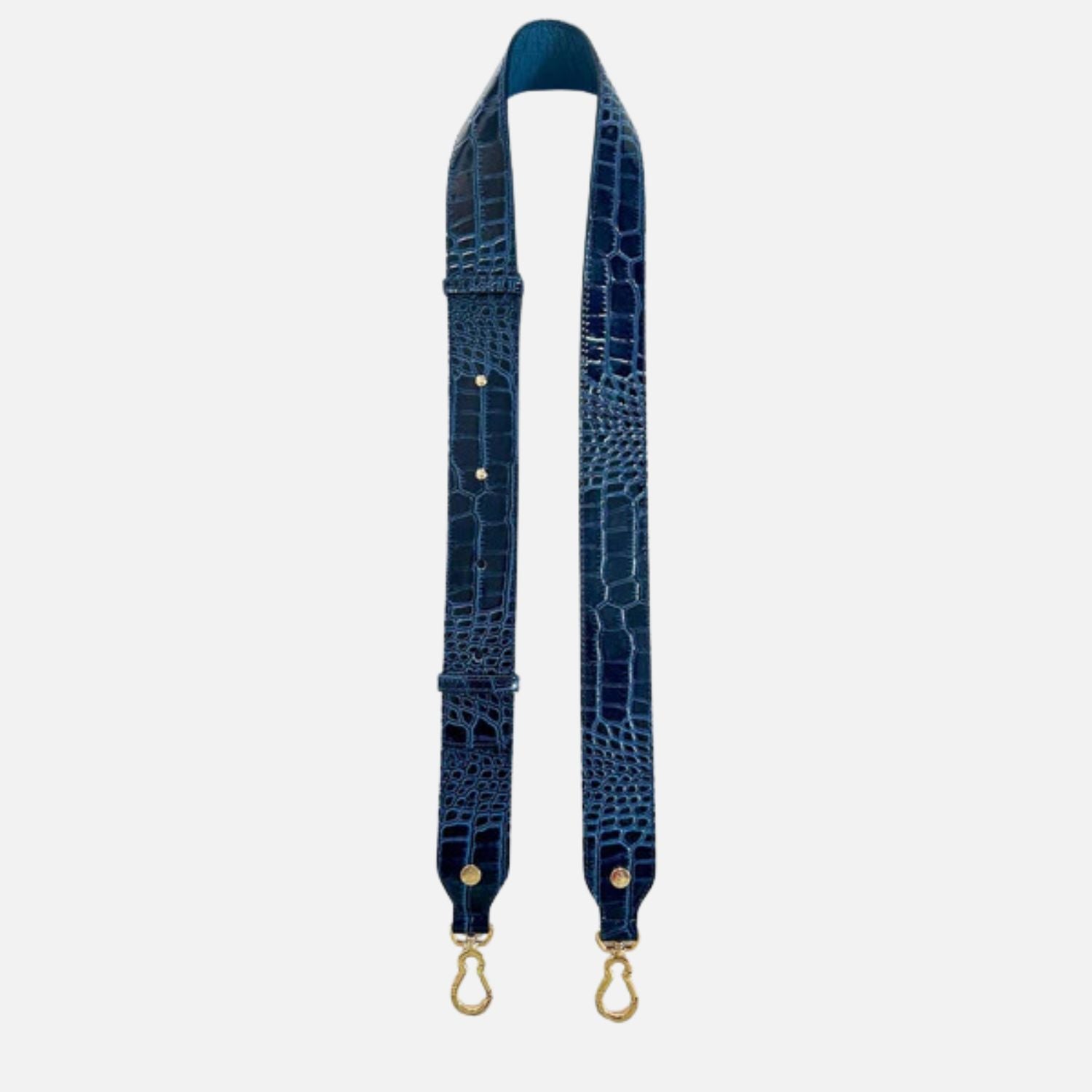 Borsa a tracolla in pelle scamosciata blu navy: pochette trasformabile - Italia