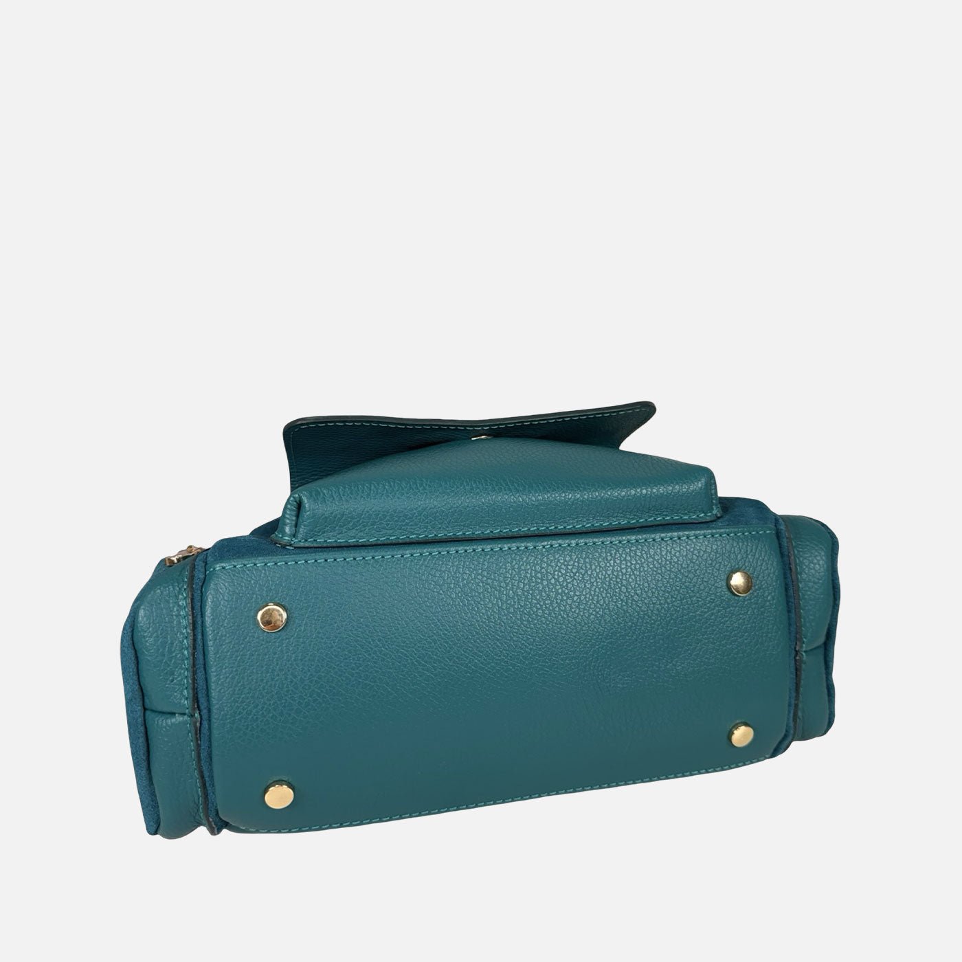 Borsa a mano Twiga Pavone Pelle Martellata e Camoscio - Elisendra®