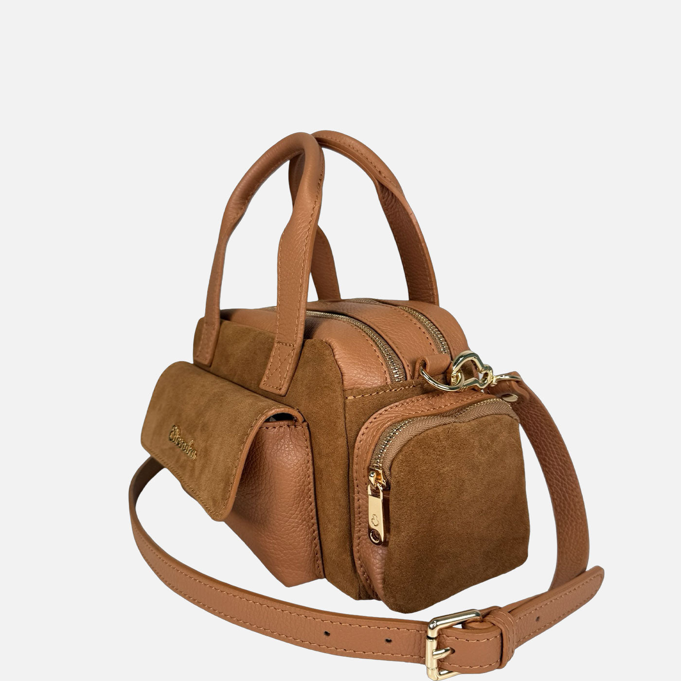 Borsa a mano Twiga Toffee Pelle Martellata e Camoscio Oro SPEDIZIONE DAL 06/03