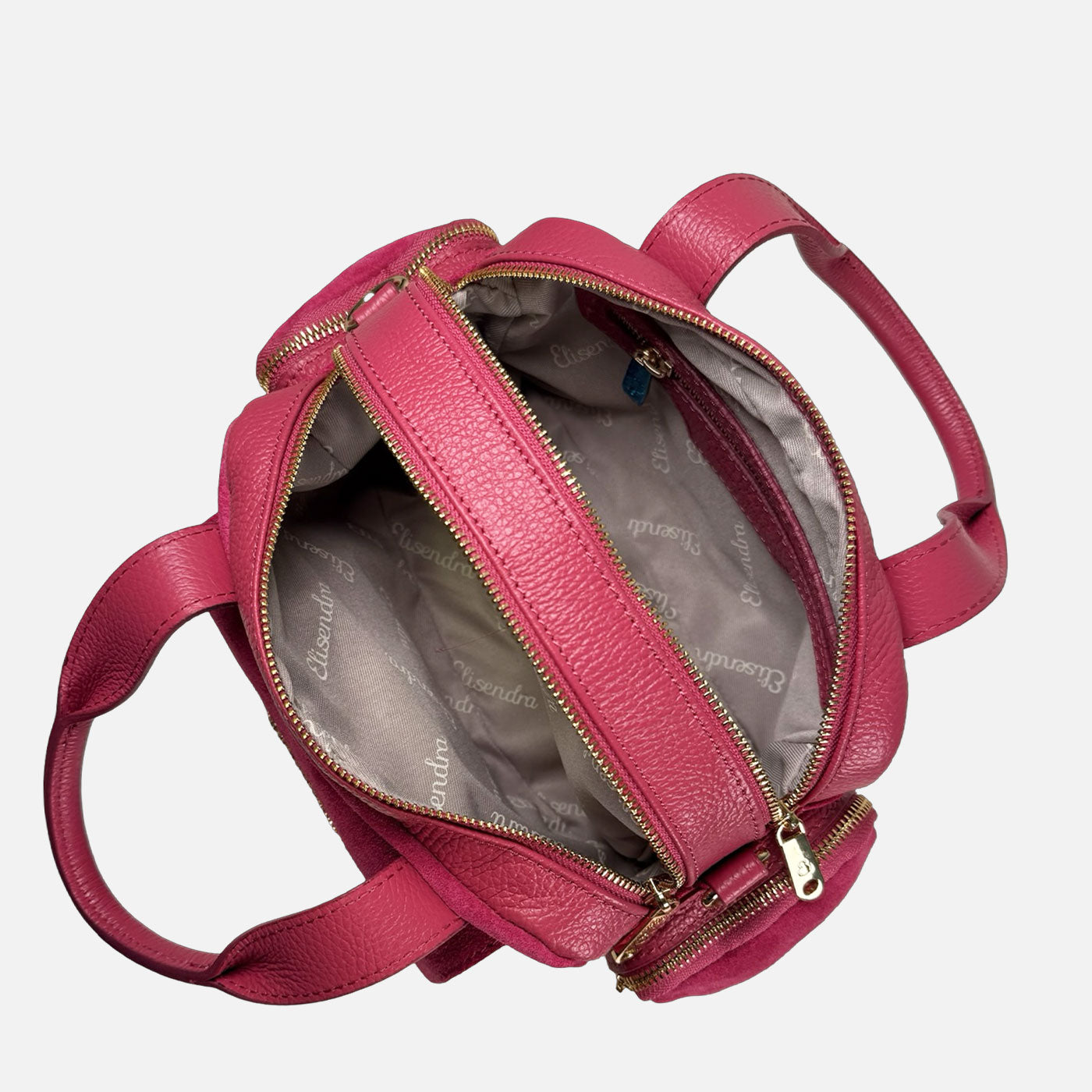 Borsa a mano Twiga Lampone Pelle Martellata e Camoscio Oro SPEDIZIONE DAL 09/02