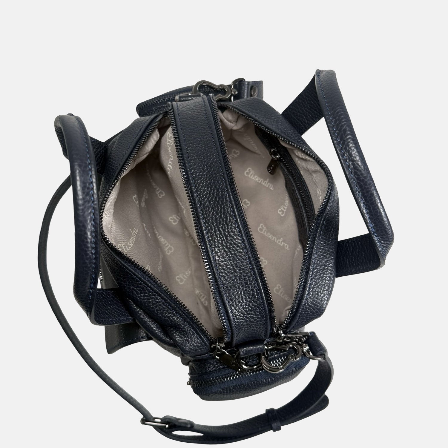 Borsa a mano Twiga Blu Navy Pelle Martellata Dark