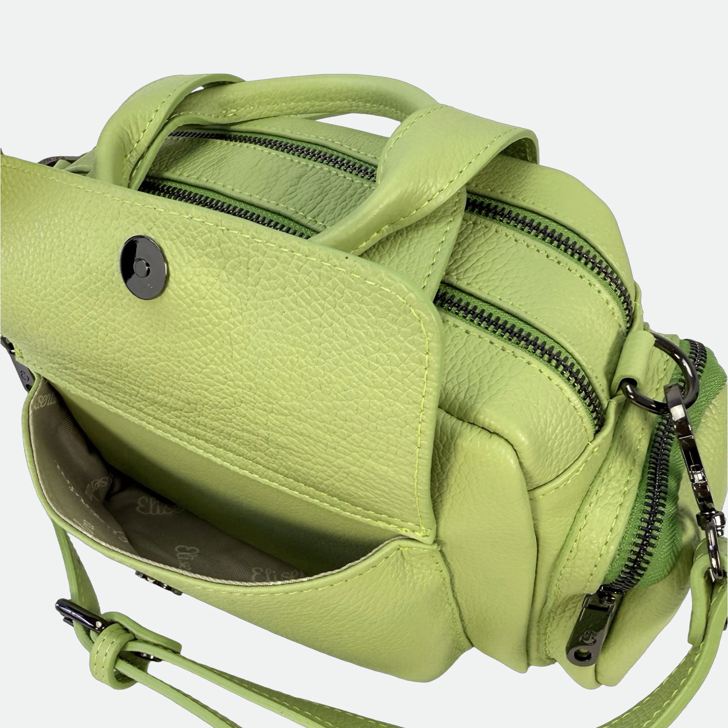 Borsa a mano Twiga Kiwi Pelle Martellata Dark