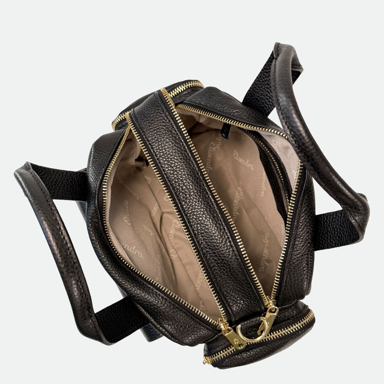 Borsa a mano Twiga Nera Pelle Martellata Oro