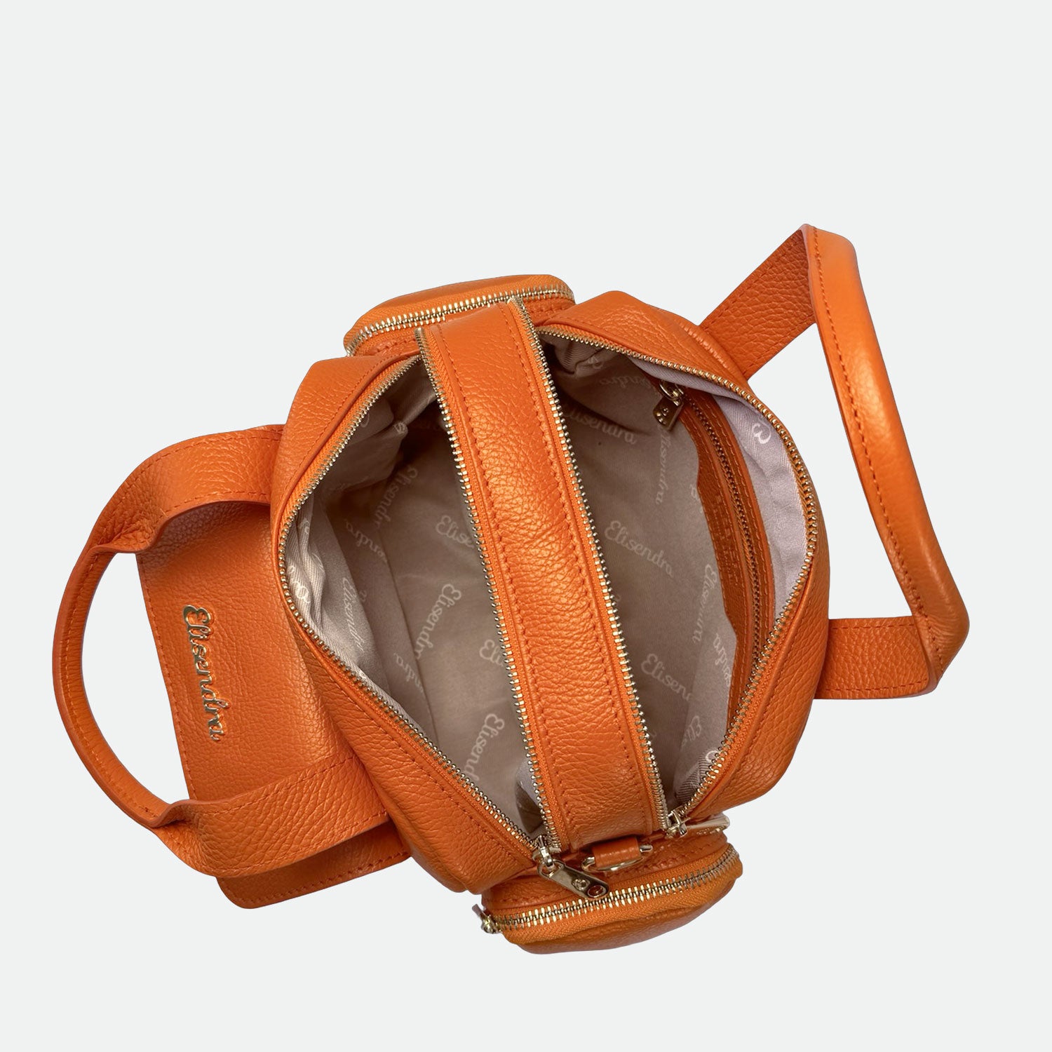 Borsa a mano Twiga Orange Pelle Martellata Oro