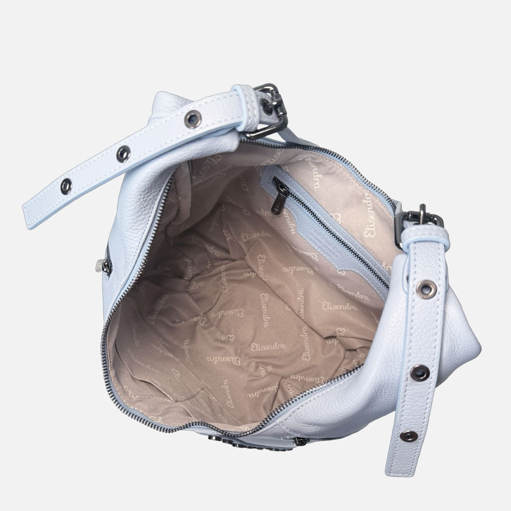 Borsa a spalla Wendy Sky Pelle Martellata Dark