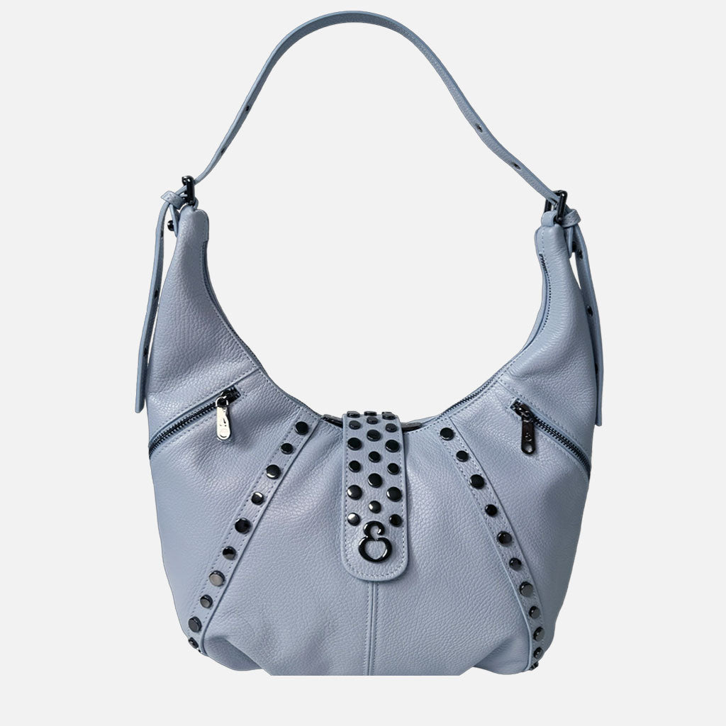 Borsa a spalla Wendy Sky Pelle Martellata Dark