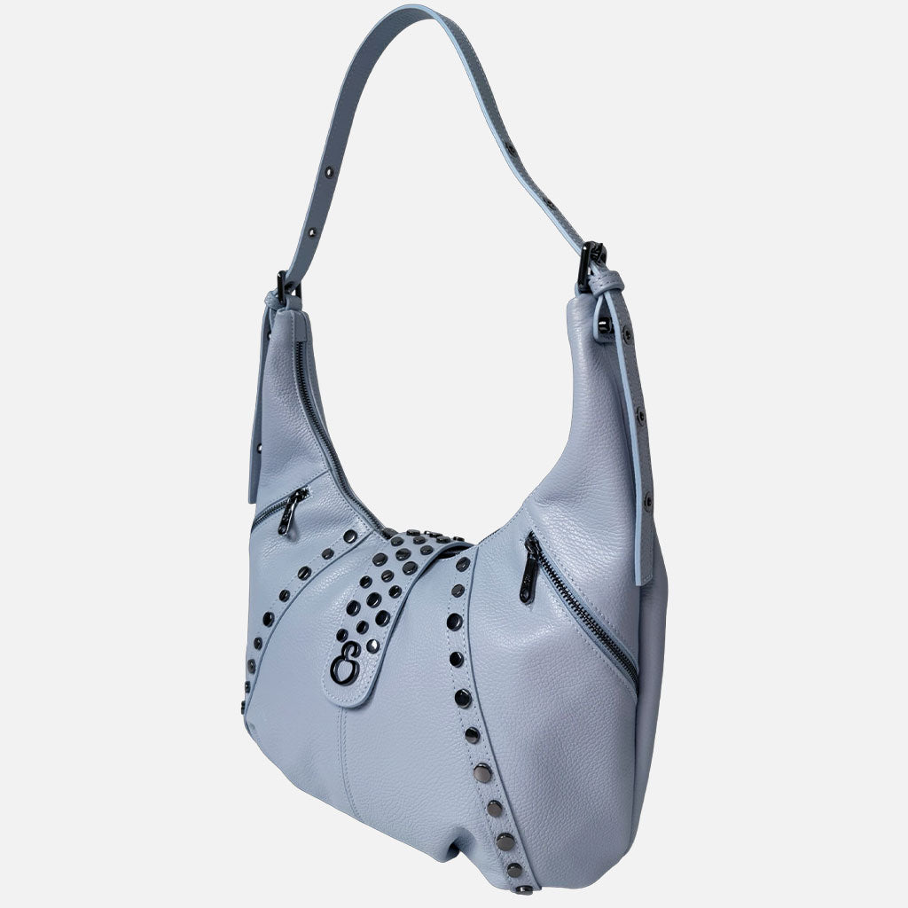Borsa a spalla Wendy Sky Pelle Martellata Dark