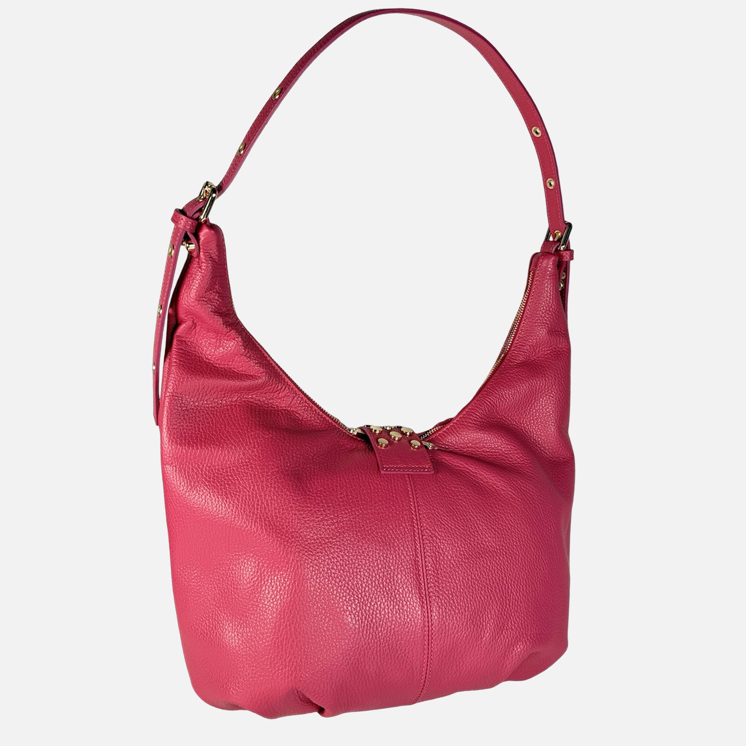 Borsa a spalla Wendy Lampone Pelle Martellata Oro