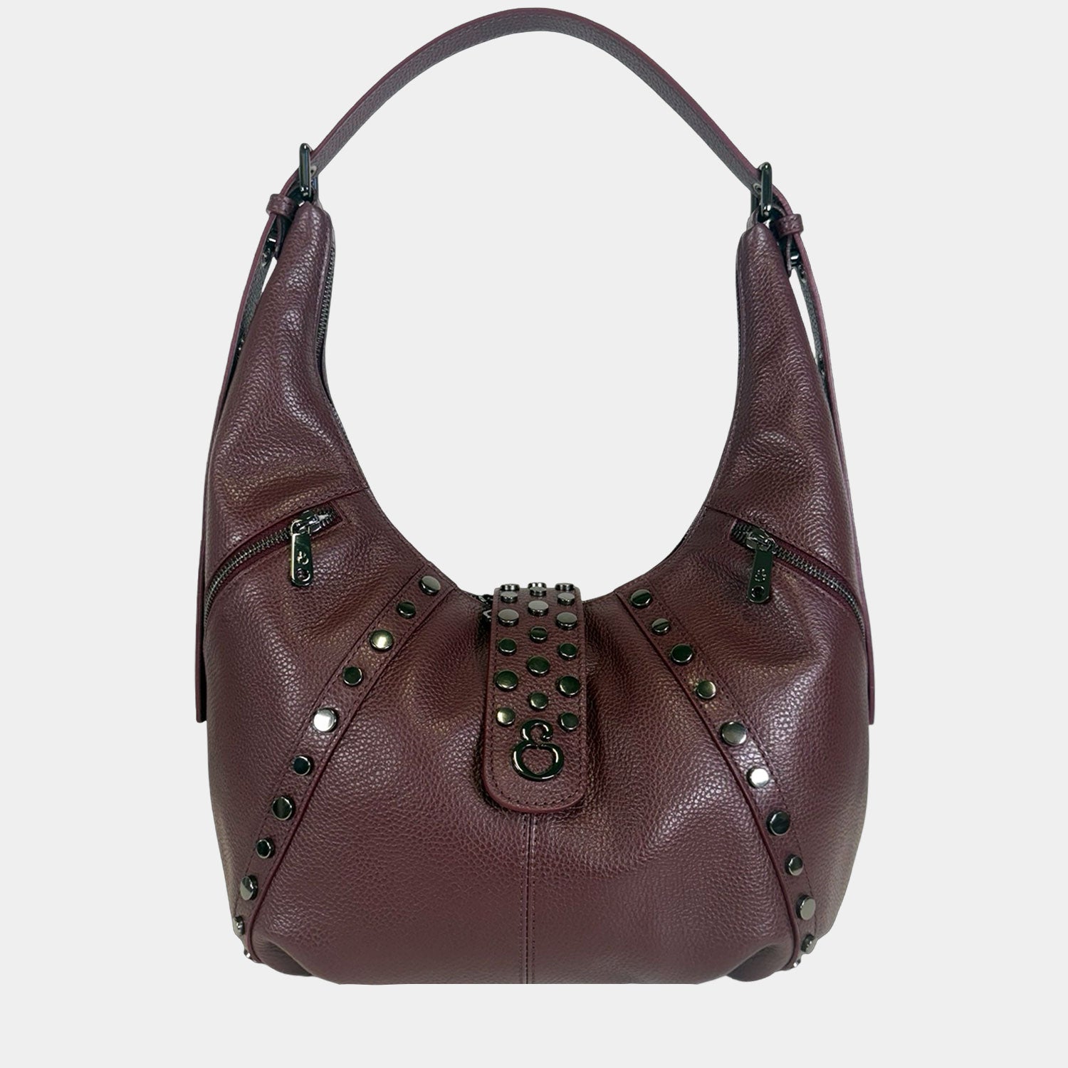 Borsa a spalla Wendy Amarone Pelle Martellata Dark