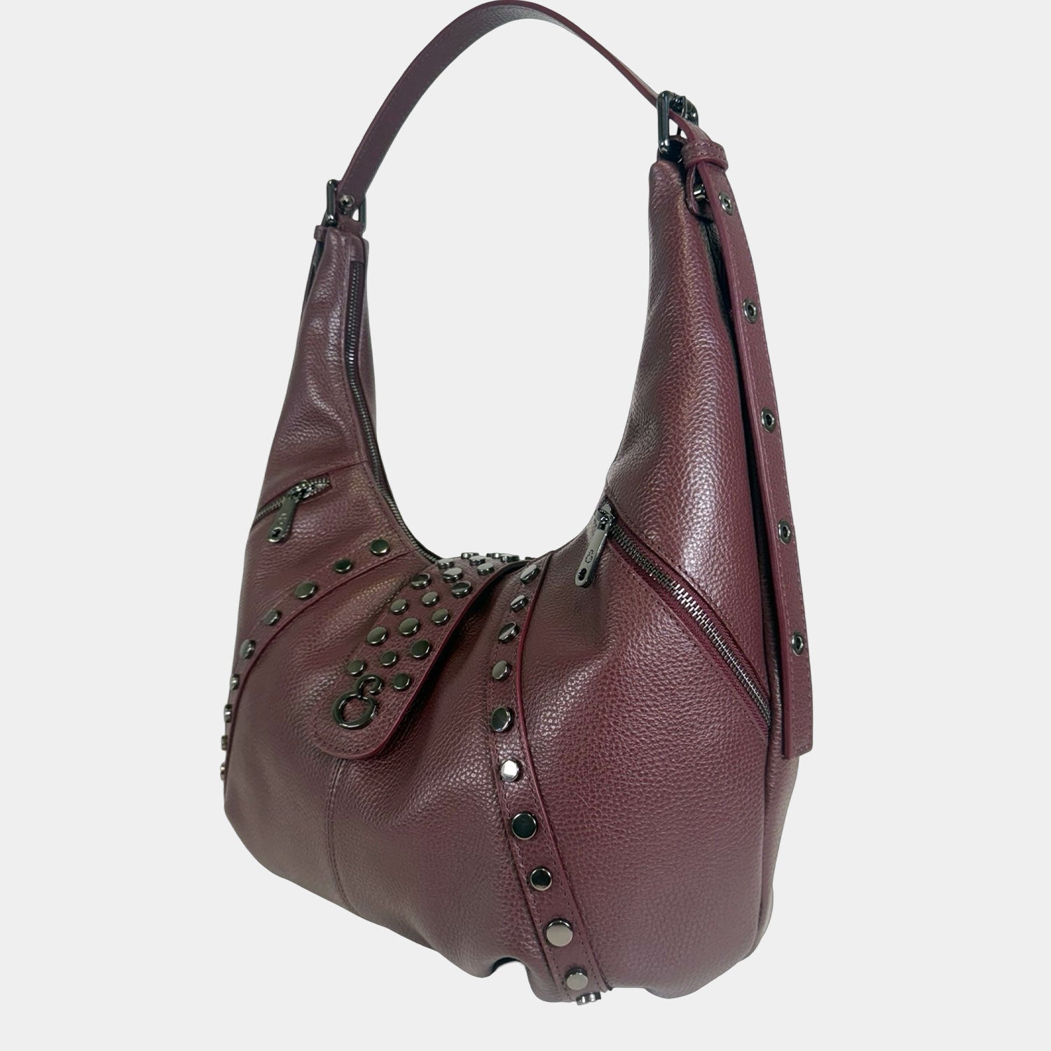 Borsa a spalla Wendy Amarone Pelle Martellata Dark