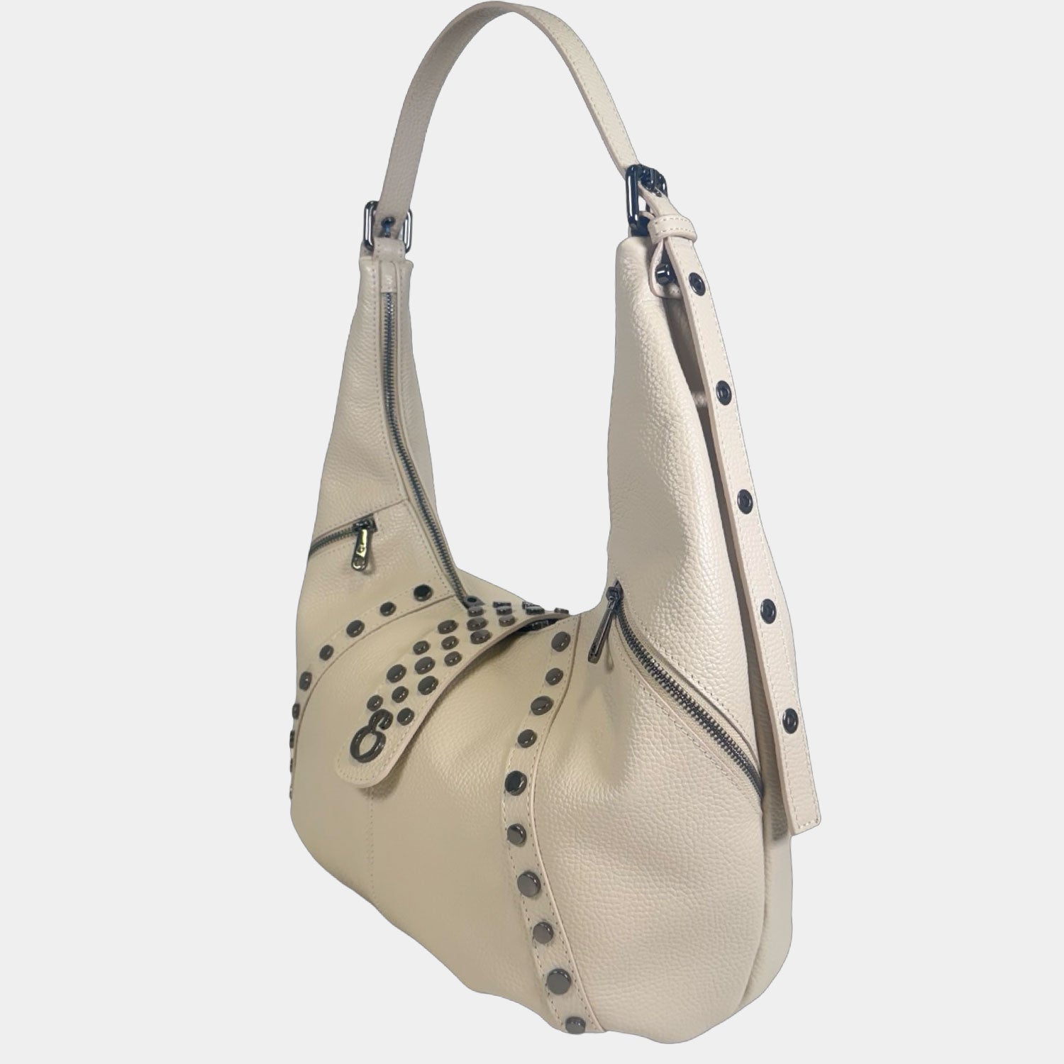 Borsa a spalla Wendy Burro Pelle Martellata Dark