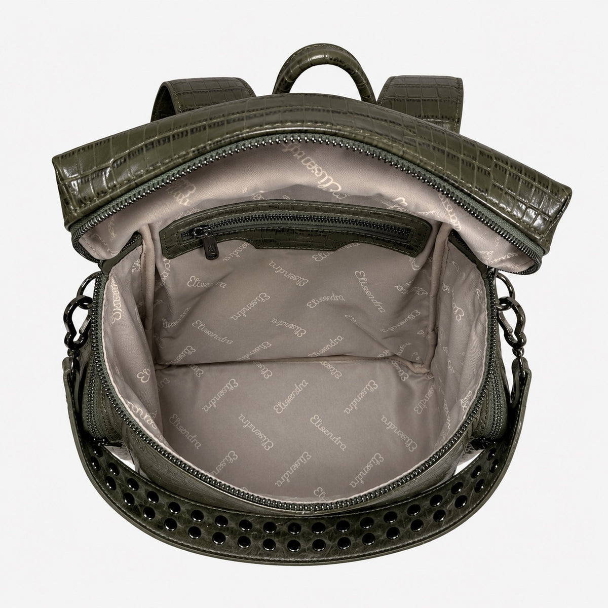Zaino Saray Lyra Pelle Cocco stampato e Vintage Dark