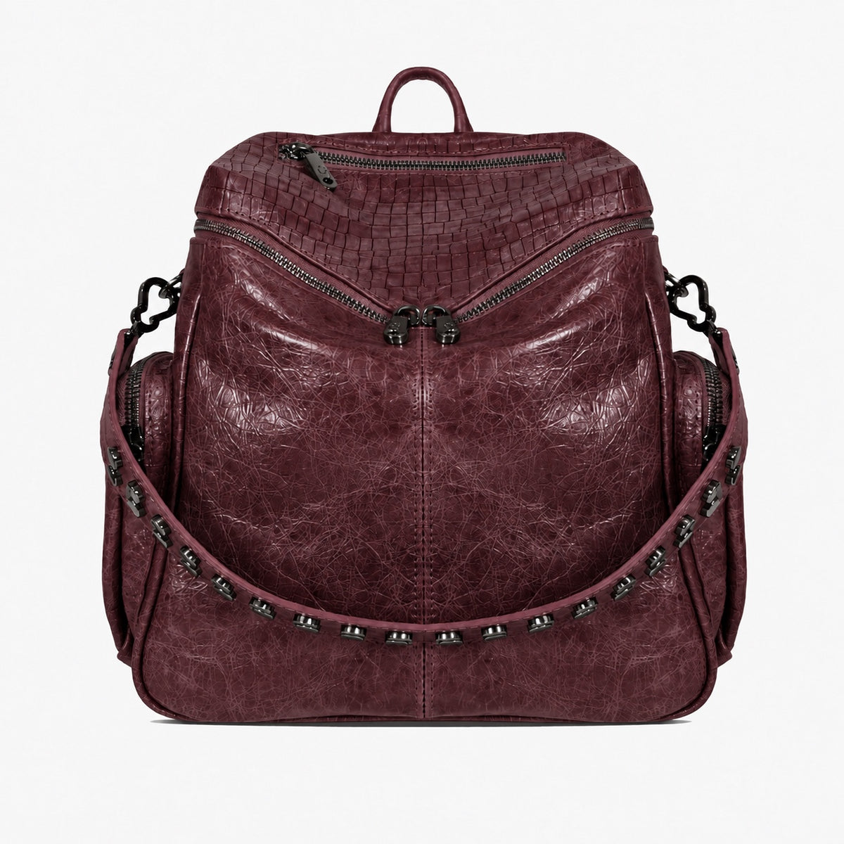 Zaino Saray Scorpius Pelle Cocco stampato e Vintage Dark