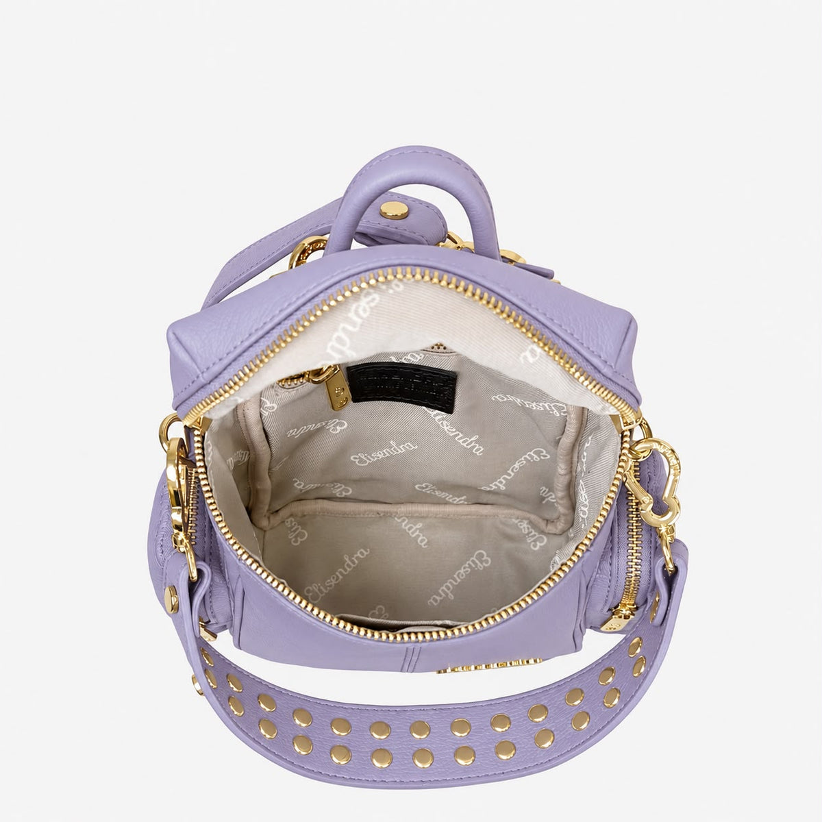 Zaino Saray Mini Fresia Pelle Liscia Vitello Oro