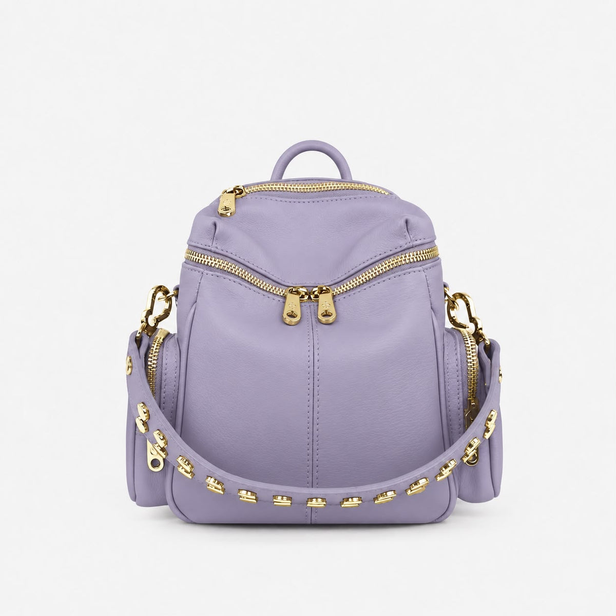 Zaino Saray Mini Fresia Pelle Liscia Vitello Oro