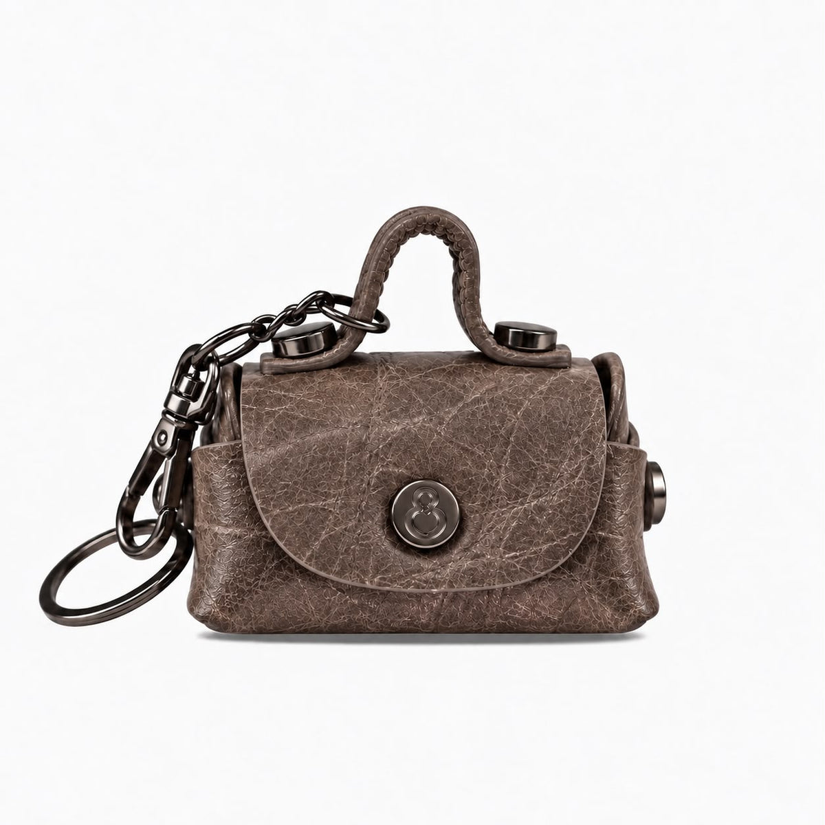 Portamonete Orion Pelle Cocco stampato e Vintage Dark