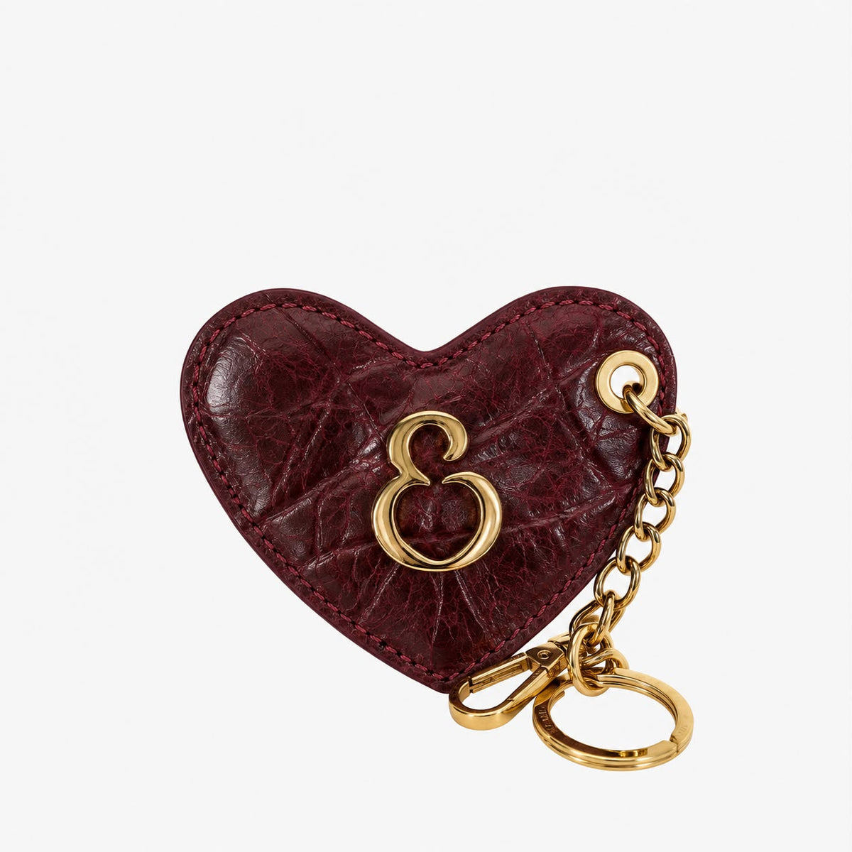Porta Chiavi Love Scorpius Pelle Cocco stampato e Vintage Oro
