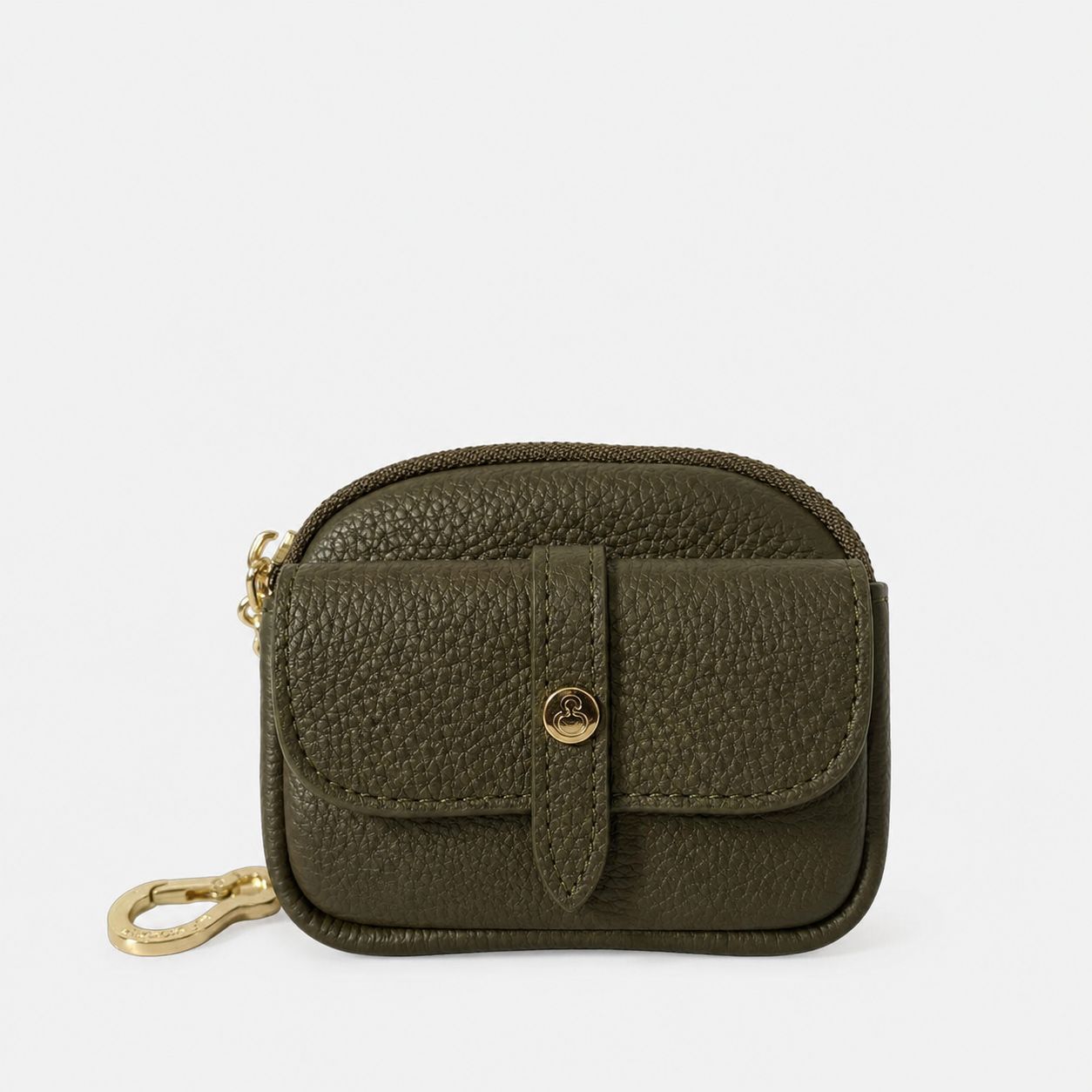 Pocket Oliva Pelle Martellata Oro