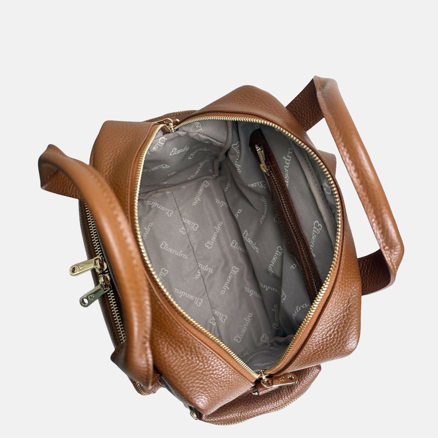 Zaino Kenya Caramel Pelle Martellata Oro