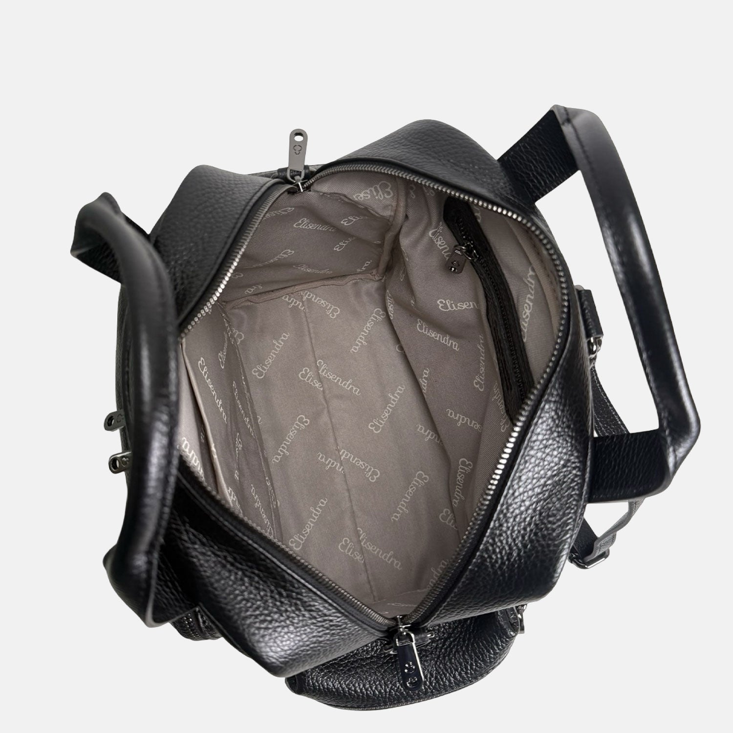 Zaino Kenya Nero Pelle Martellata Dark