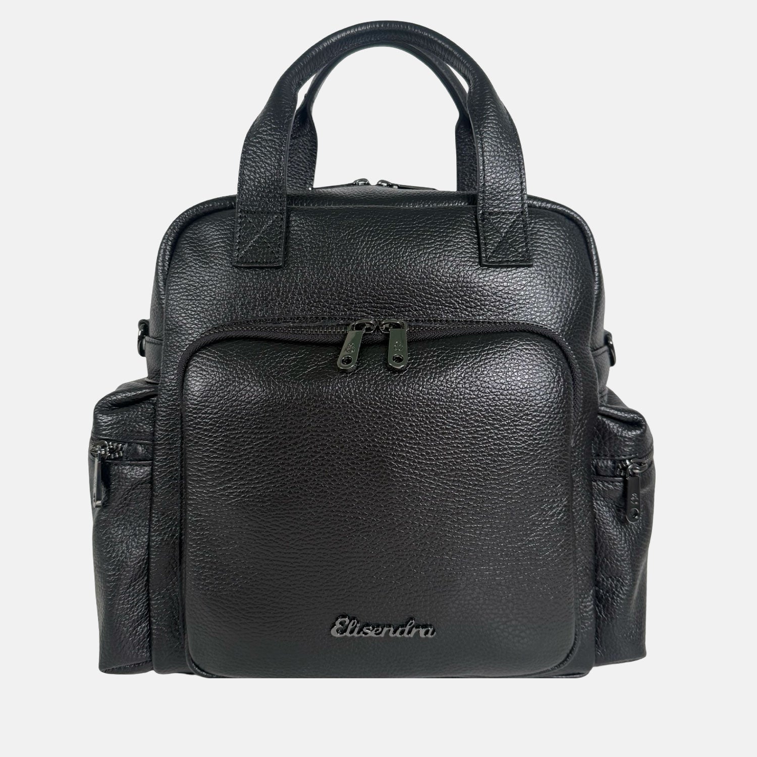 Zaino Kenya Nero Pelle Martellata Dark