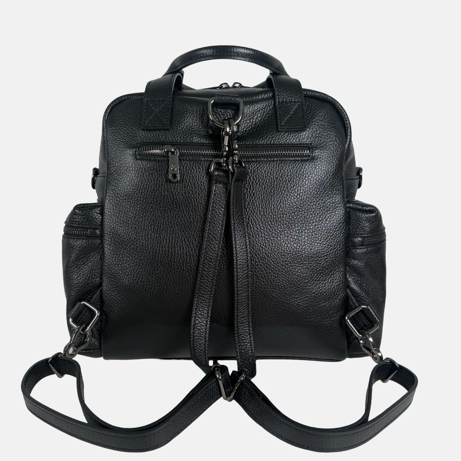 Zaino Kenya Nero Pelle Martellata Dark
