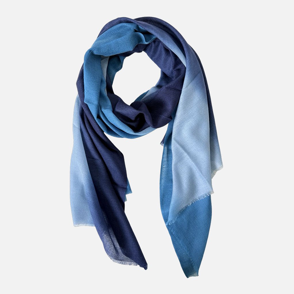 Foulard Sfumato Blu Cobalto Puro Cashmere - Elisendra®
